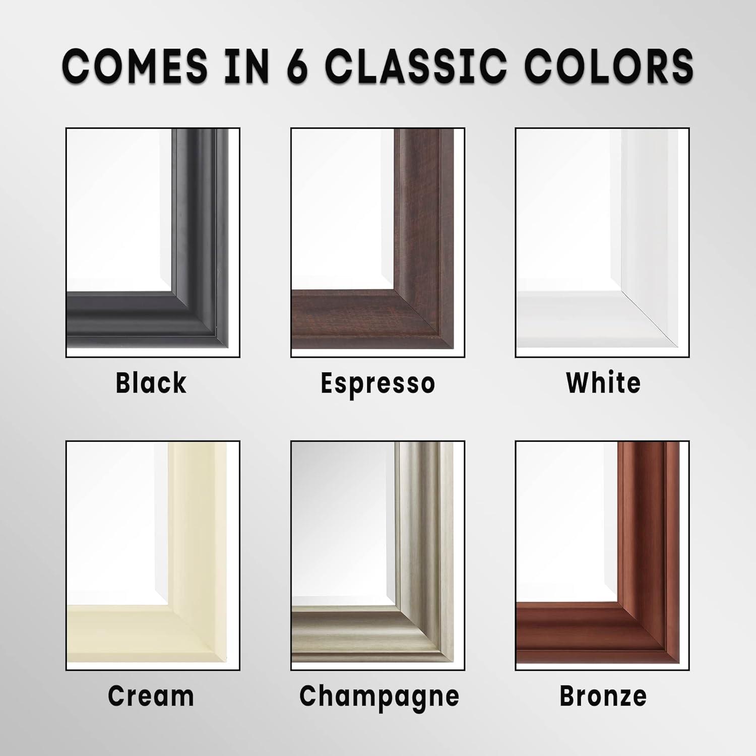 Full length Mirror, Wall Mirror, 65"LX31"W Full Body Mirror, Framed Floor Mirror with Faux Wood Frame, Large Mirror, Leaning Mirror, Standing Mirror for Living Room by Naomi Home - Black