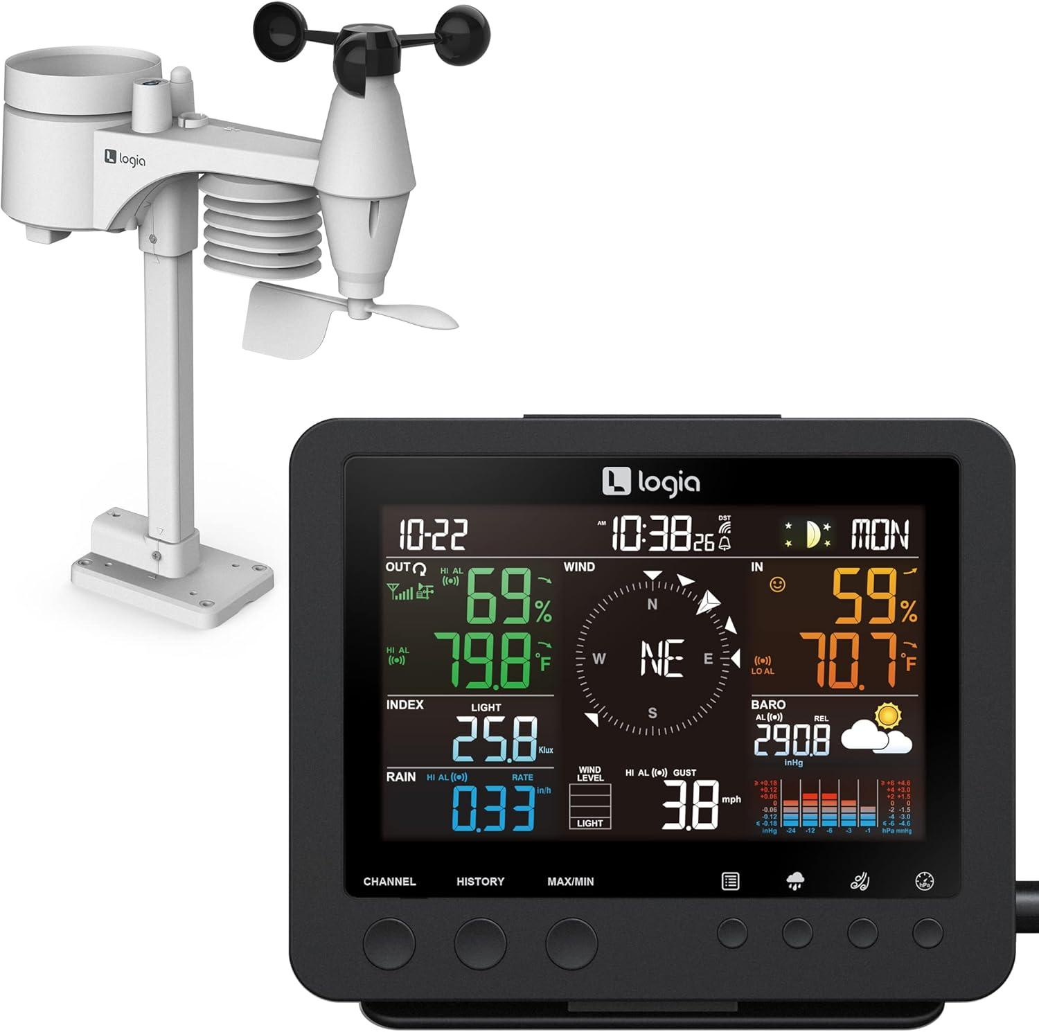 Logia 17-in-1 Wireless Weather Station with LED Display