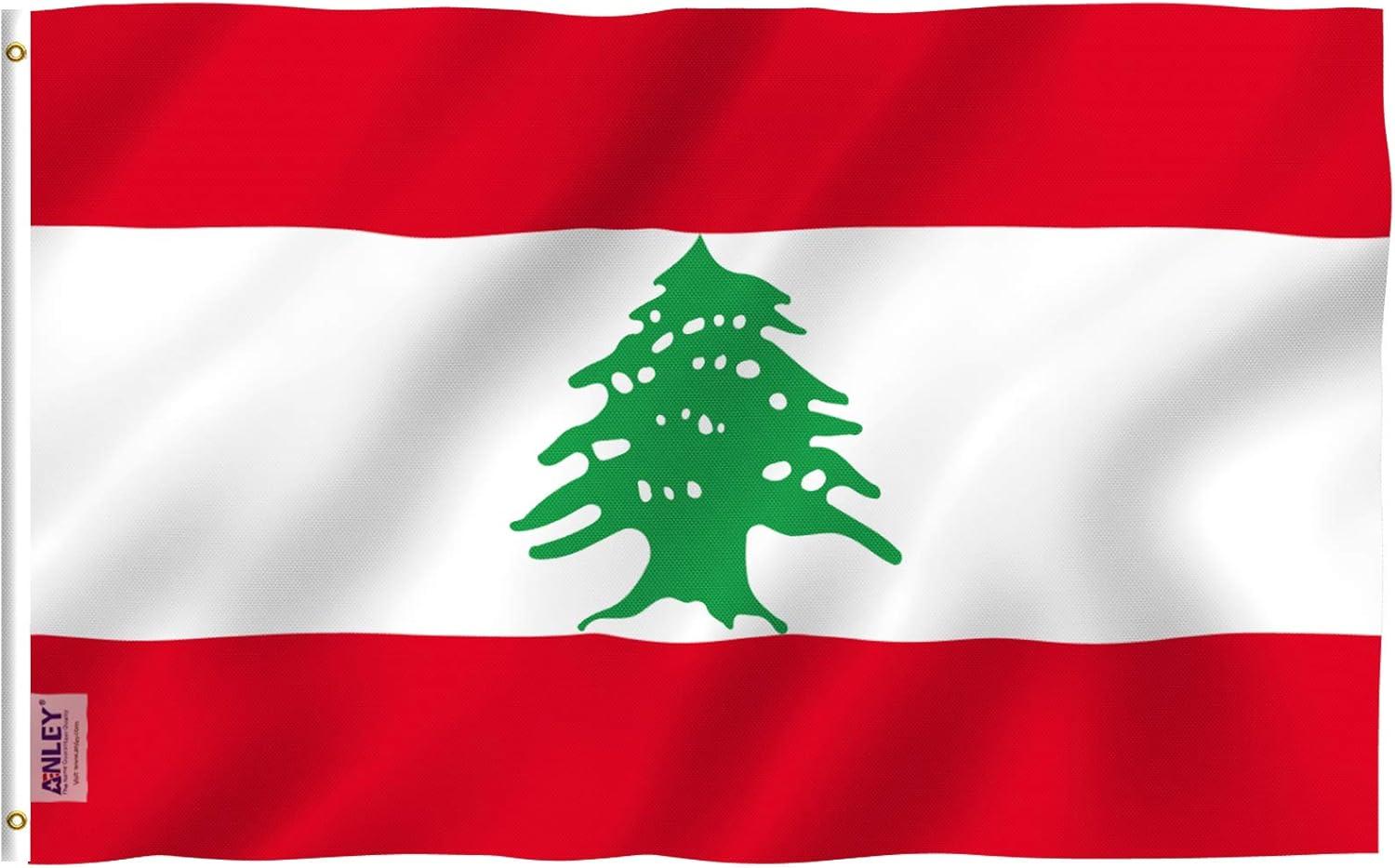 Fly Breeze 3x5 Feet Lebanon Flag with Brass Grommets