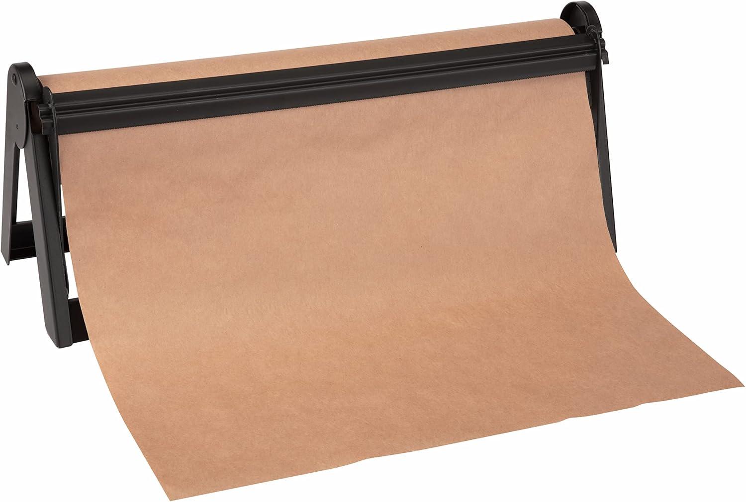 Black Aluminum Butcher Paper Holder with Cutter Dispenser