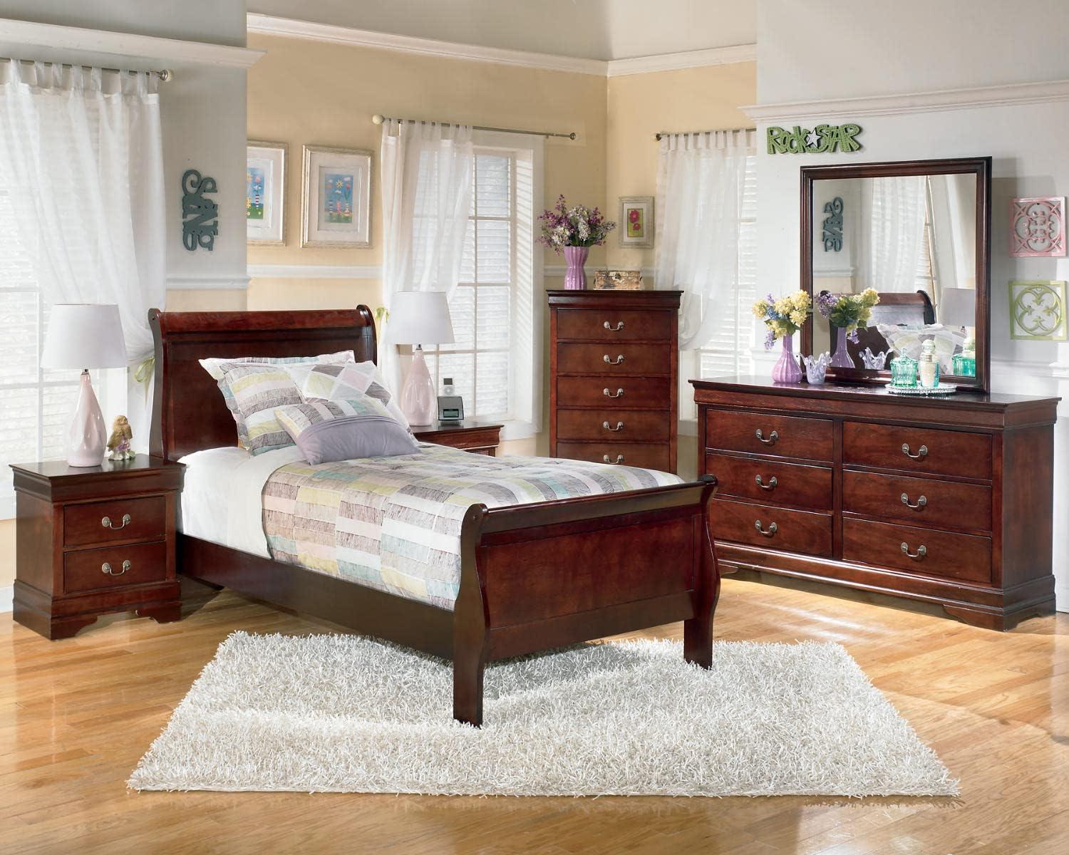 Alisdair Dark Brown Transitional 2-Drawer Nightstand