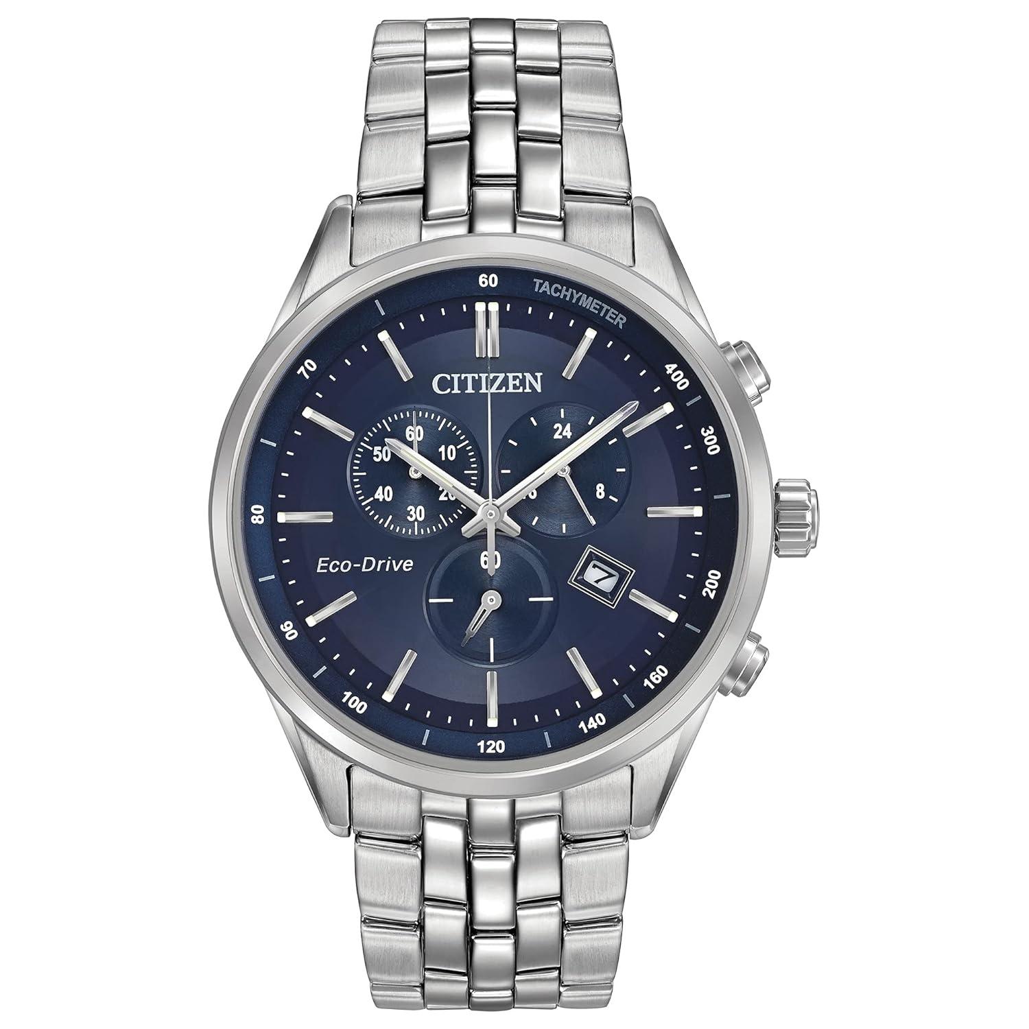 Citizen Men's Eco-Drive Chronograph Stainless Steel Watch AT2141-52L