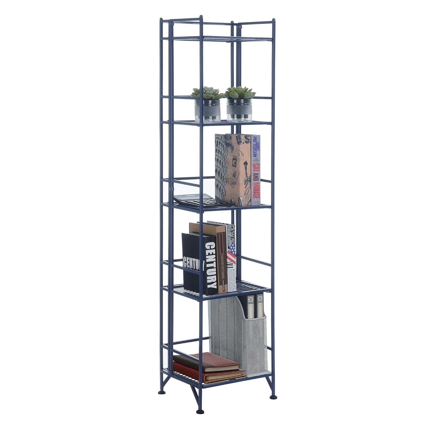 Convenience Concepts Xtra Storage 5 Tier Folding Metal Shelf, Forest Green