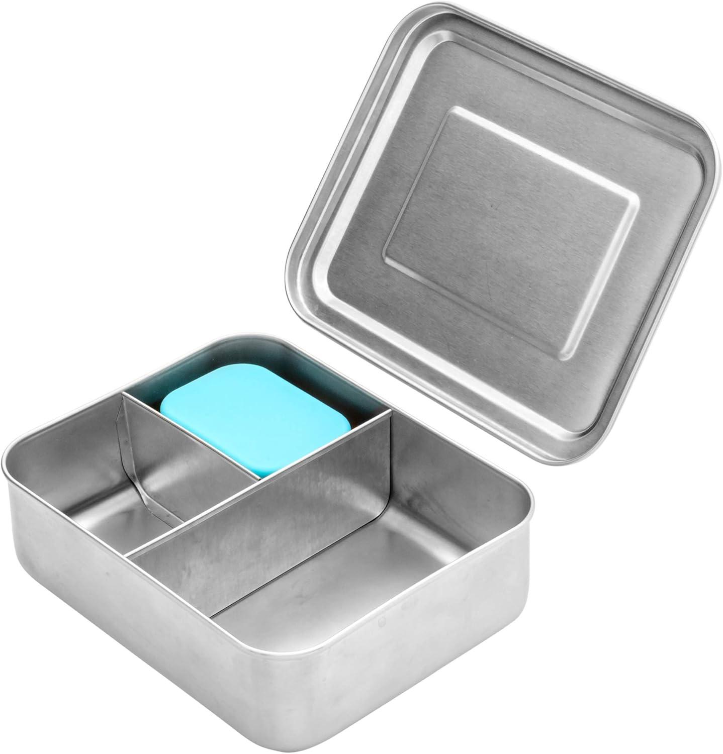 WeeSprout 18/8 Stainless Steel Bento Box - 3 Compartment Lunch Box, for Kids & Adults