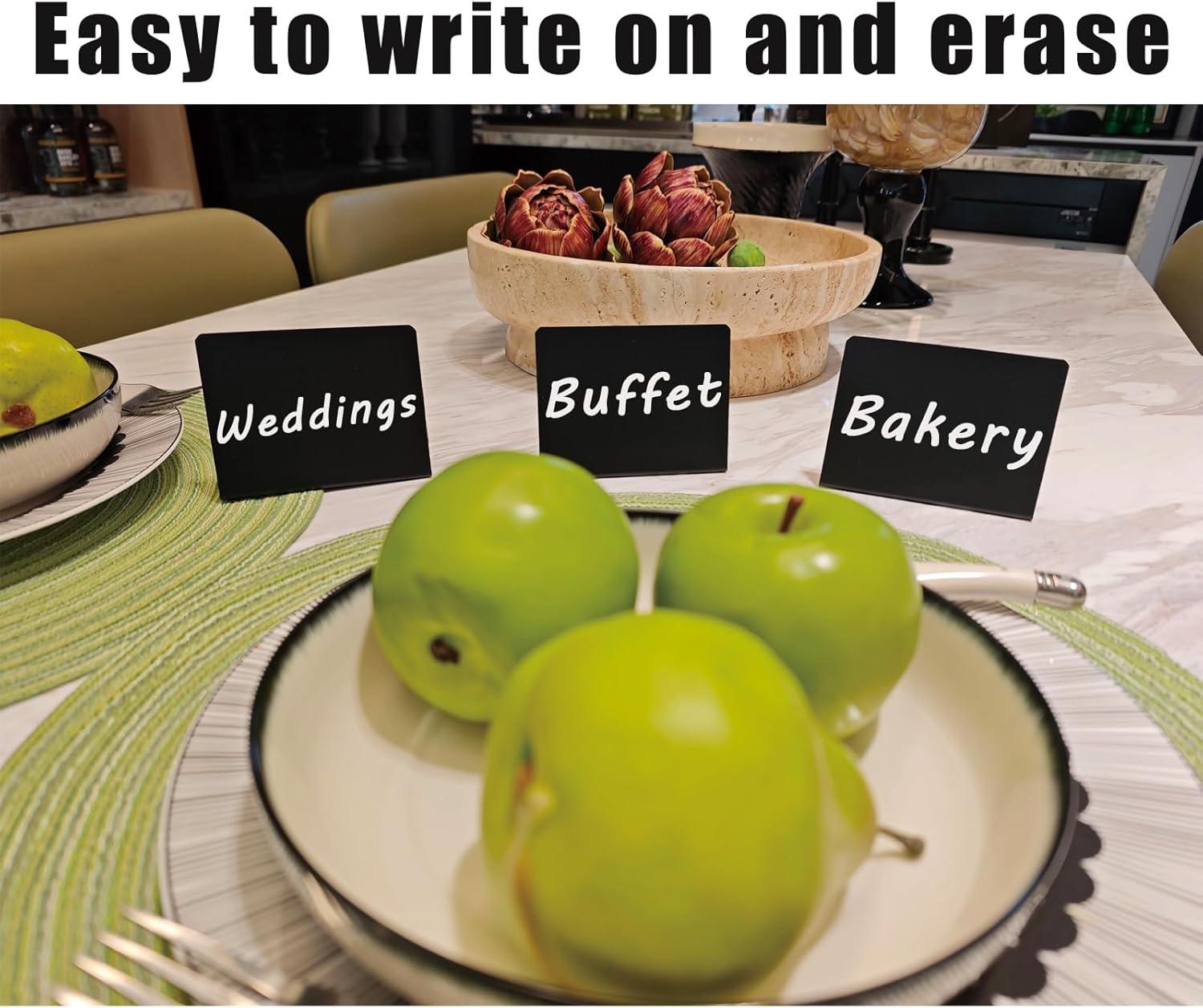 Food Labels for Party Buffet, 20PCS Reusable Reserved Table Signs