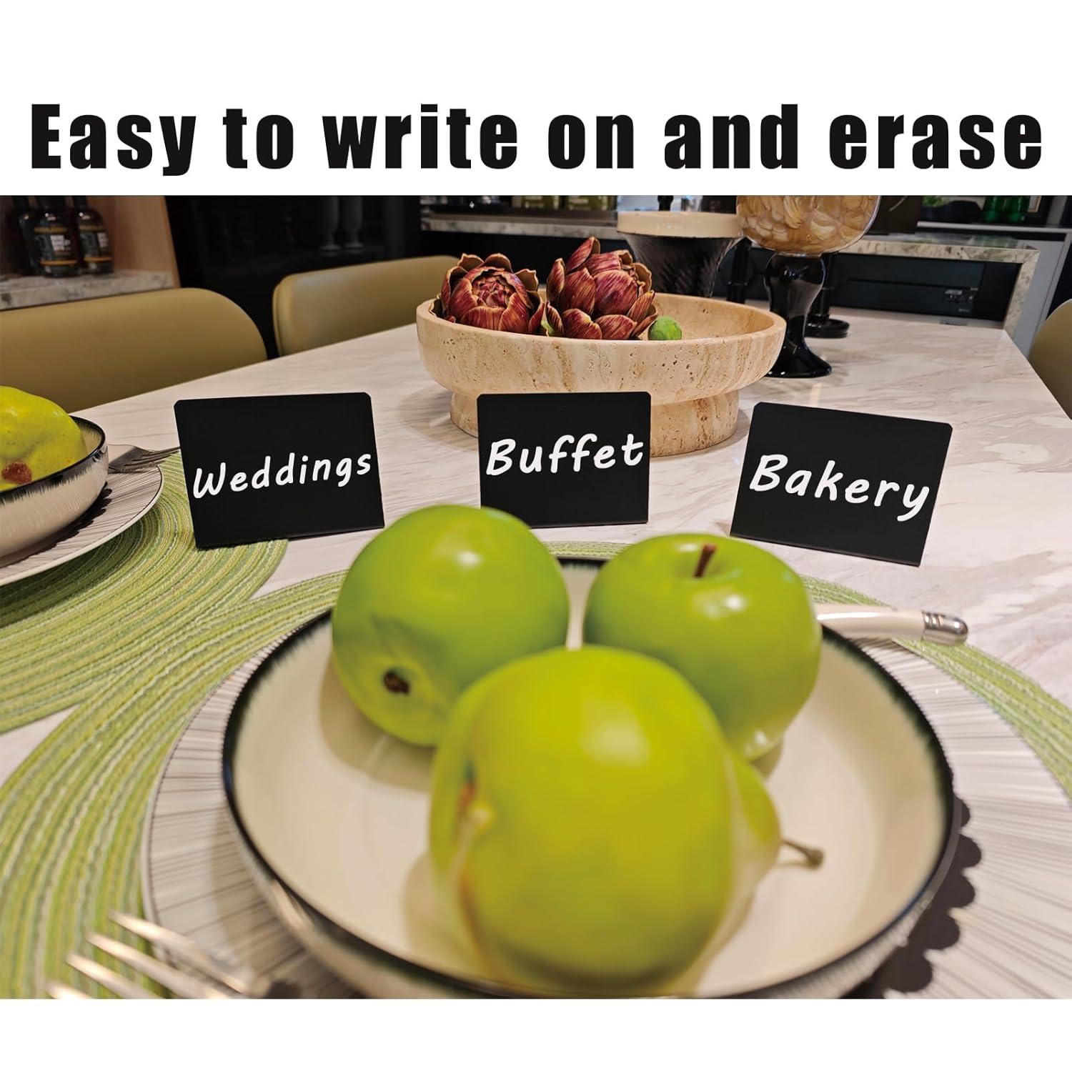 Food Labels for Party Buffet, 20PCS Reusable Reserved Table Signs