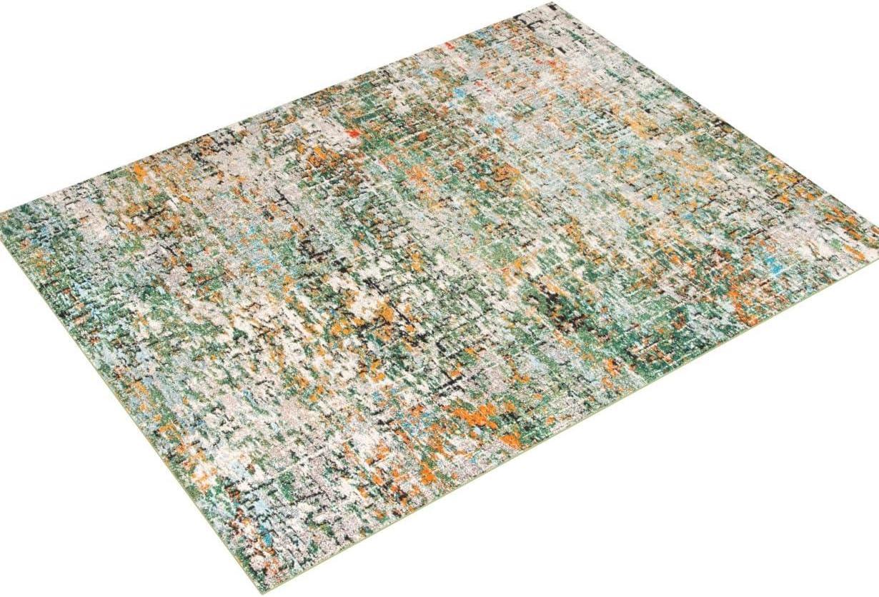 SAFAVIEH Madison Kebo Abstract Area Rug, Green/Turquoise, 9' x 12'