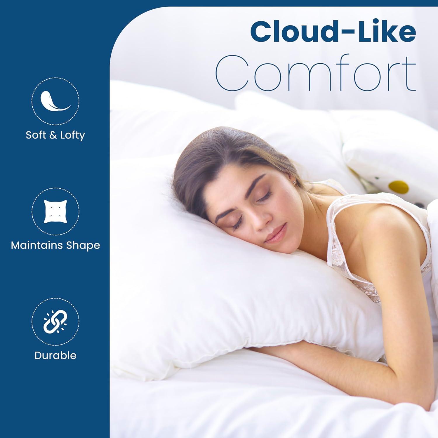 Martex White European Size 26 x 26 inches - Perfect for Bed or Couch - Soft & Durable Decorative