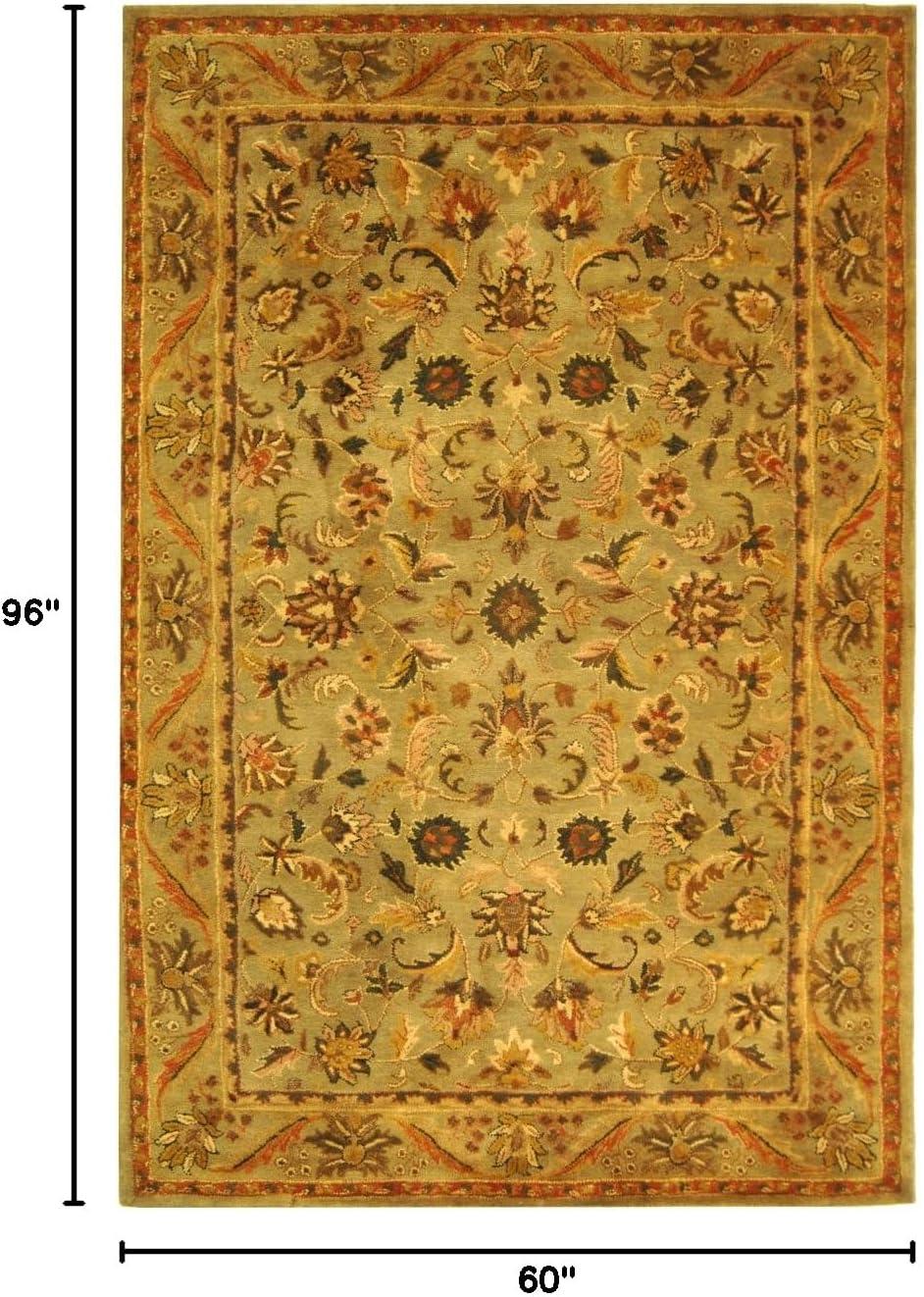 Antiquity AT52 Hand Tufted Indoor Area Rug - Olive/Gold - 5'x8' - Safavieh