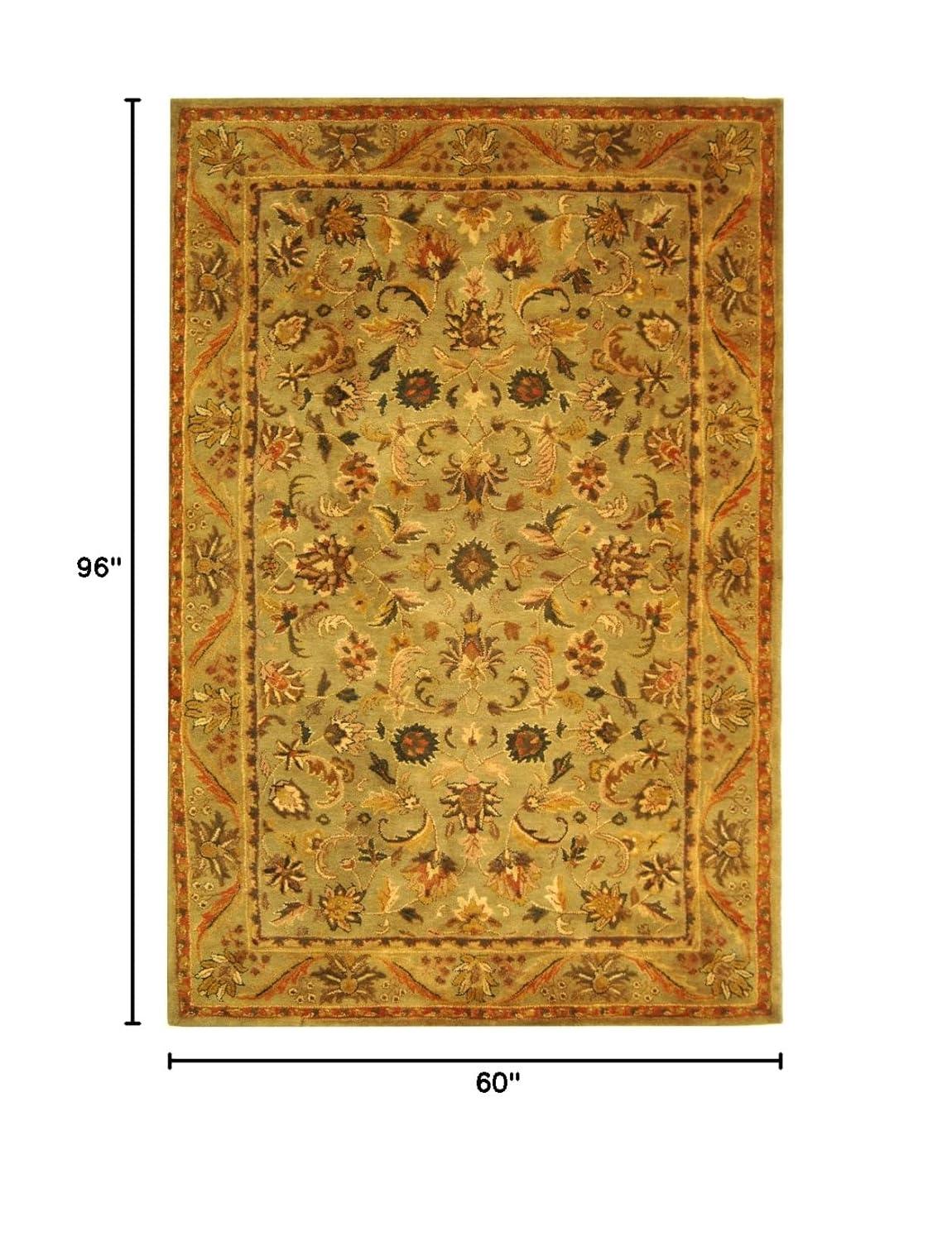 Antiquity AT52 Hand Tufted Indoor Area Rug - Olive/Gold - 5'x8' - Safavieh