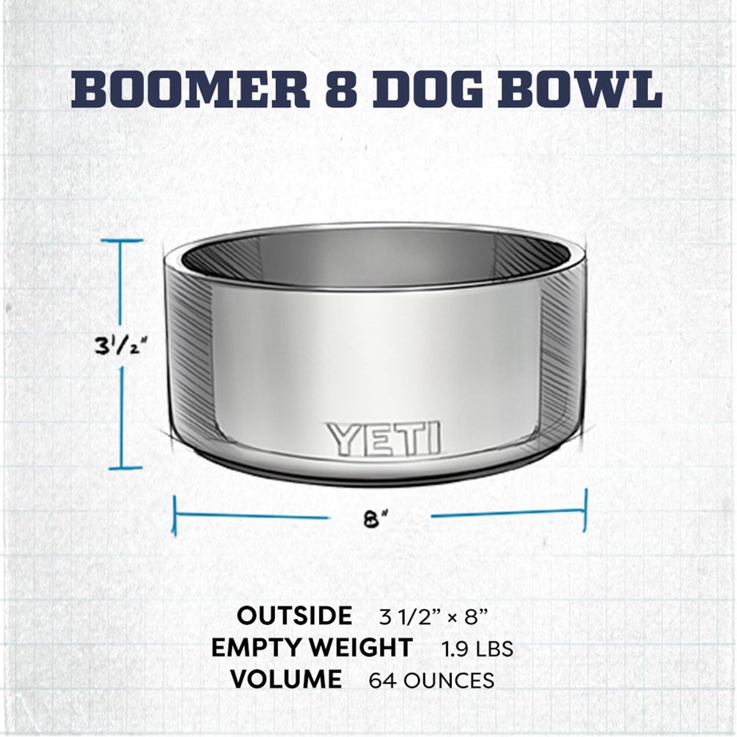 Wild Vine Red 8-Cup Stainless Steel Non-Slip Dog Bowl