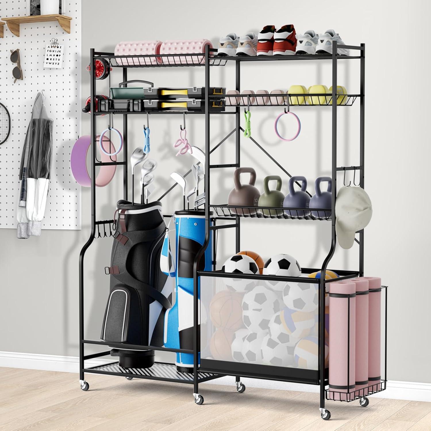 Resenkos Sports Equipment Organizer for Garage