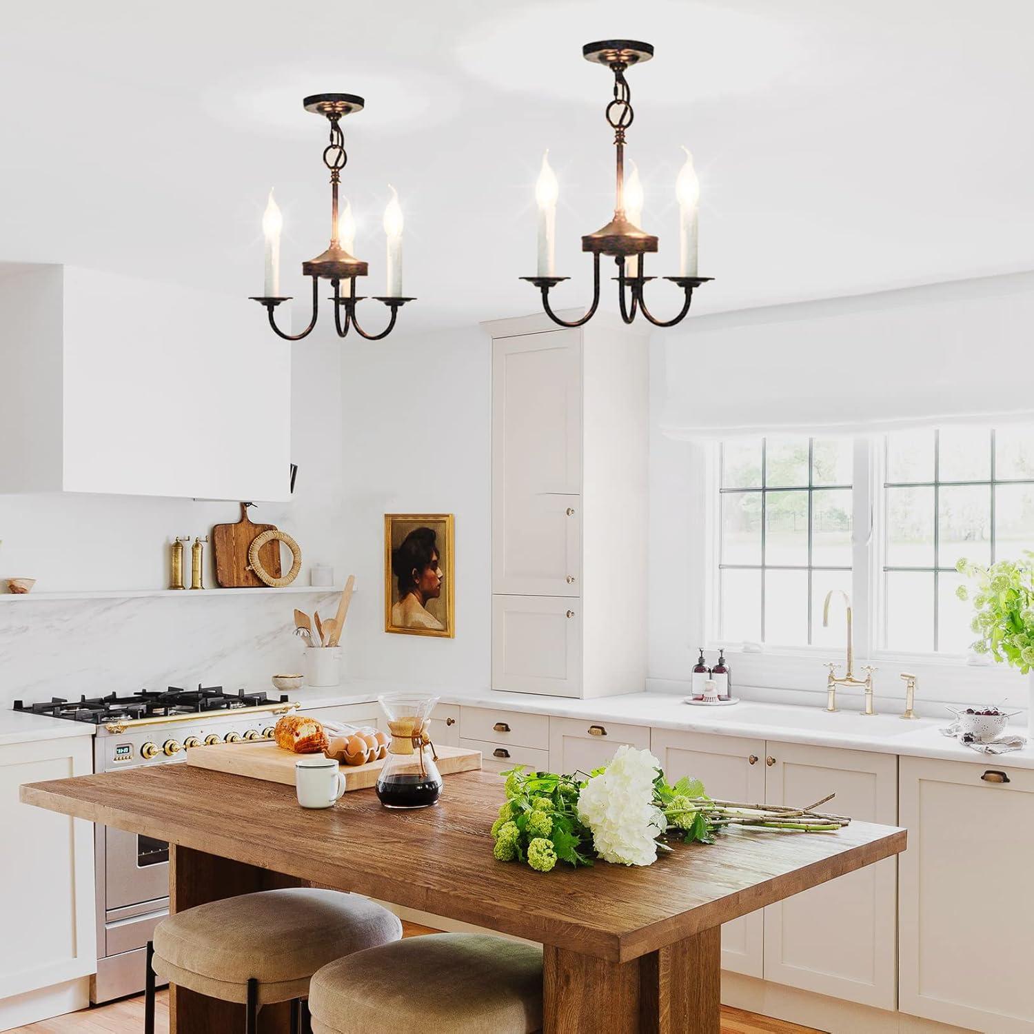 Gracie Oaks Vintage Farmhouse 18-Light 2-Tier Black Chandelier, Retro Round Pendant Light Fixture For Industrial Decor