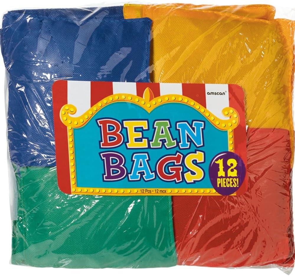 Vibrant Multicolor Fabric Bean Bags Pack of 12