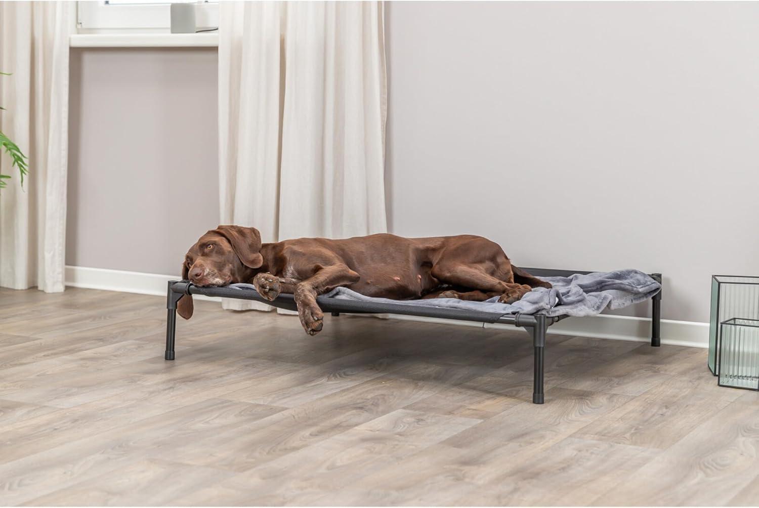 TRIXIE 2-in-1 Elevated Dog House, Portable Pet Camping Cot & Tent, Raised Bed & Dog Shade for Dogs