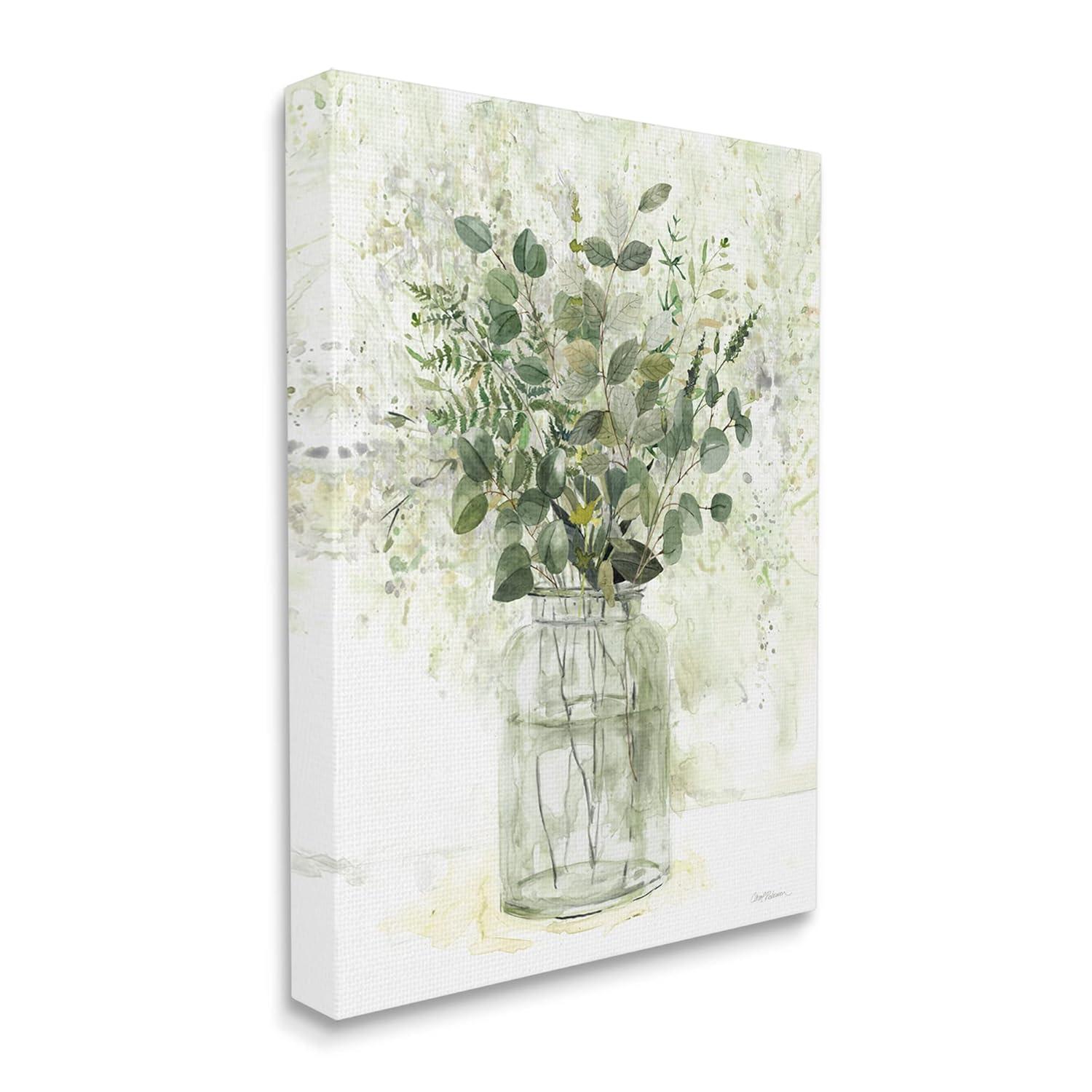 Stupell Industries Varied Herbal Botanical Arrangement Painting Gallery Wrapped Canvas Print Wall Art, Design by Carol Robinson