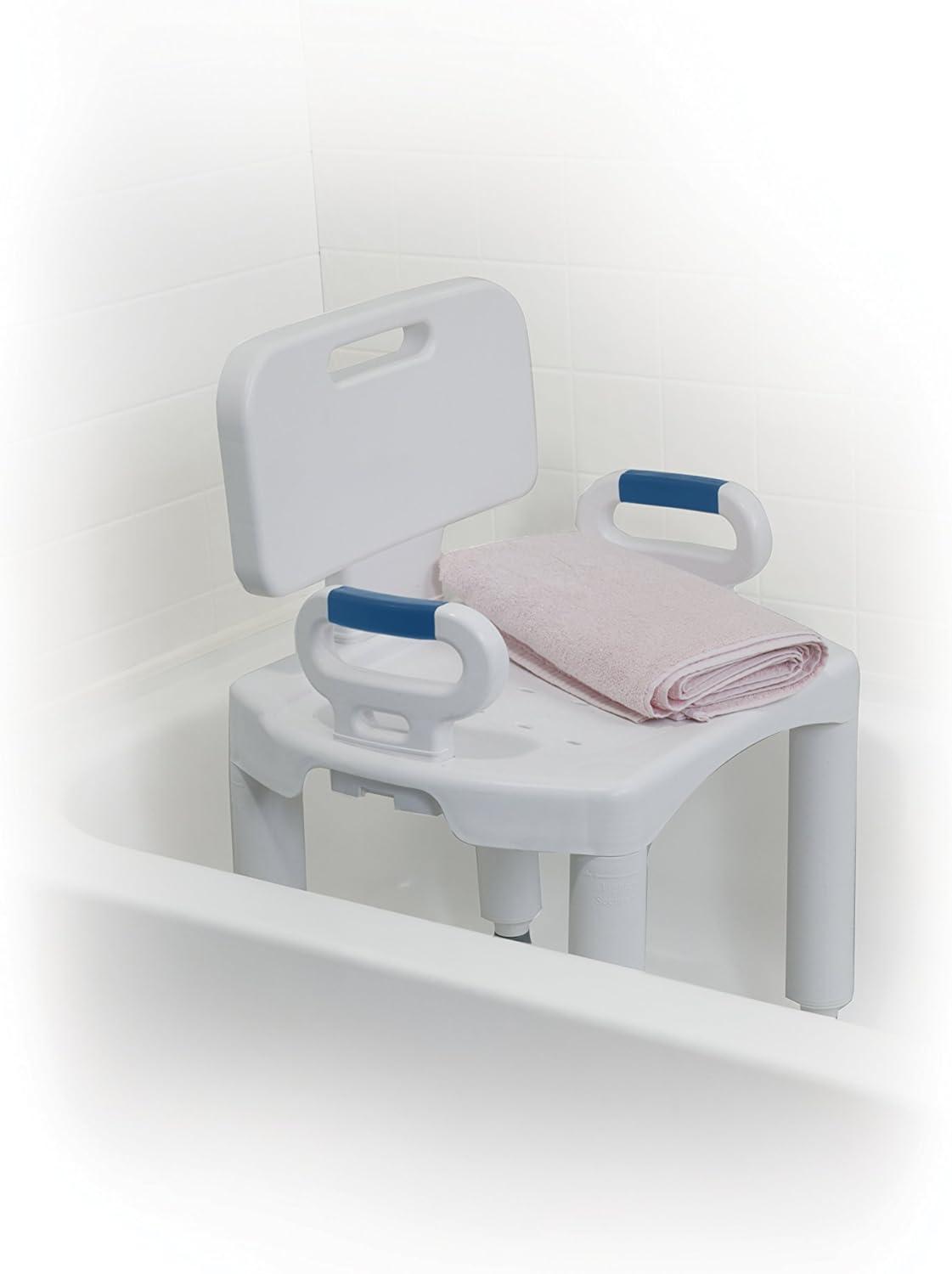 Drive Medical RTL12505 Premium Series Shower Chair with Back and Arms