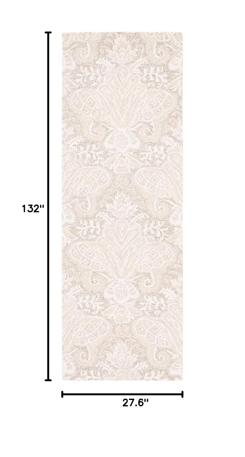 Micro-Loop MLP539 Hand Tufted Indoor Runner Rug - Beige - 2'3"x11' - Safavieh