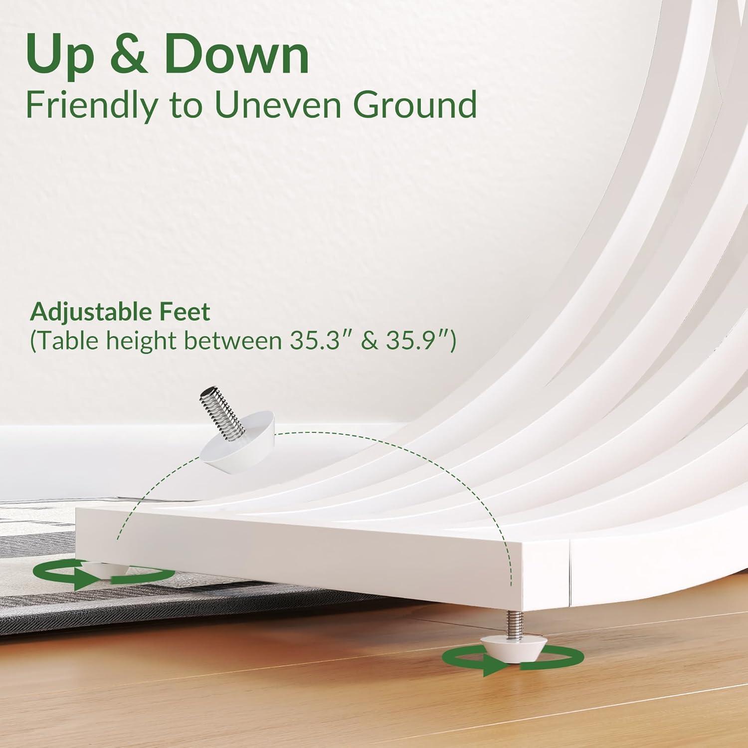 Console Table - Entryway Table for Living Room, Modern Sofa Accent Table with White Faux Marble Top