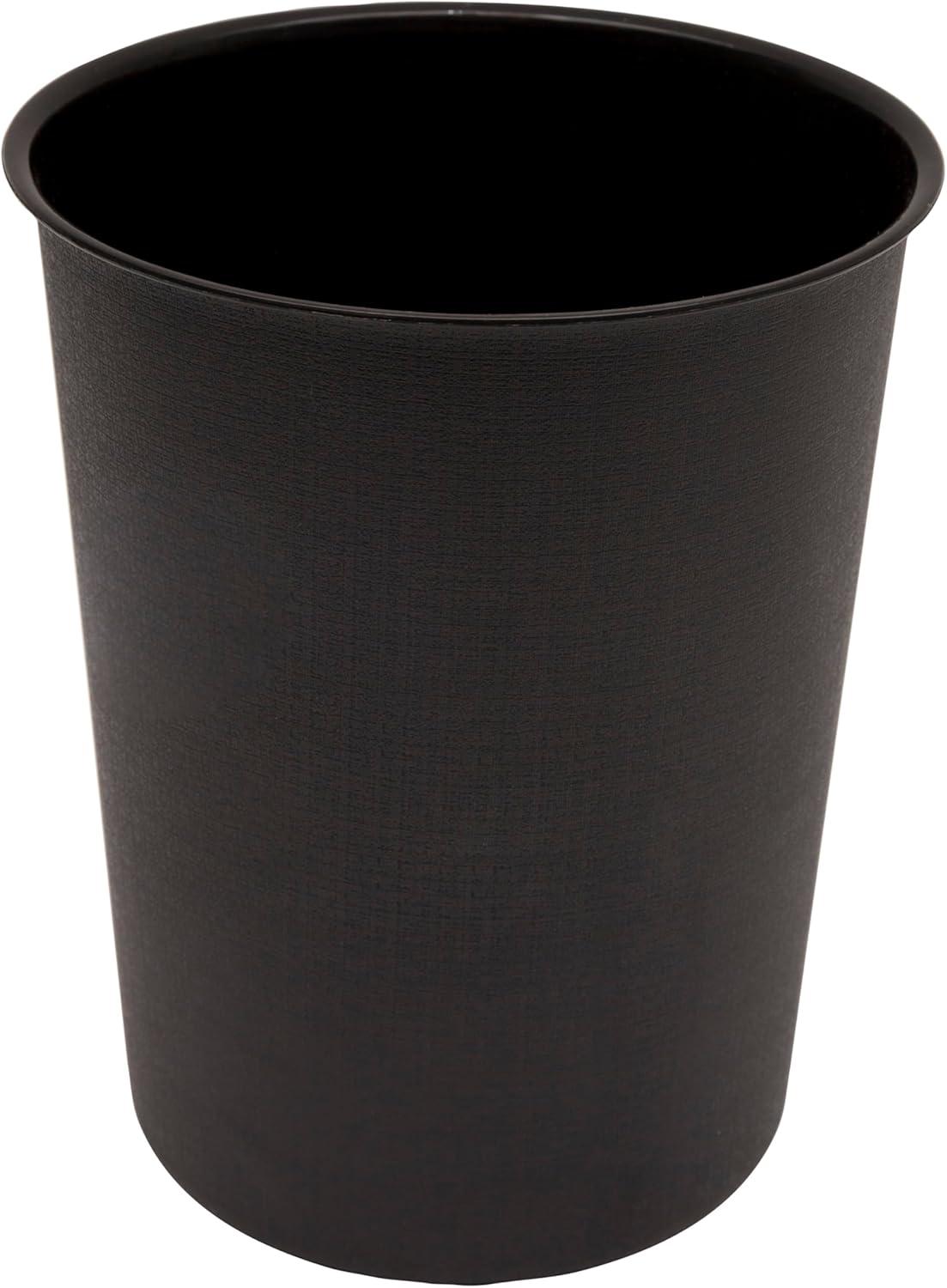 Kenney  Storage Made Simple Plastic Waste Paper Basket Black