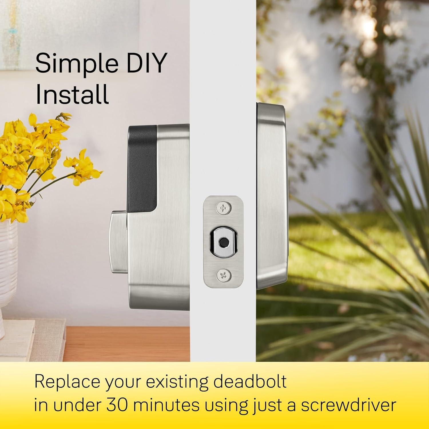 Yale Assure Lock 2 Satin Nickel Smart Lock Electronic Deadbolt Bluetooth Fingerprint Keypad