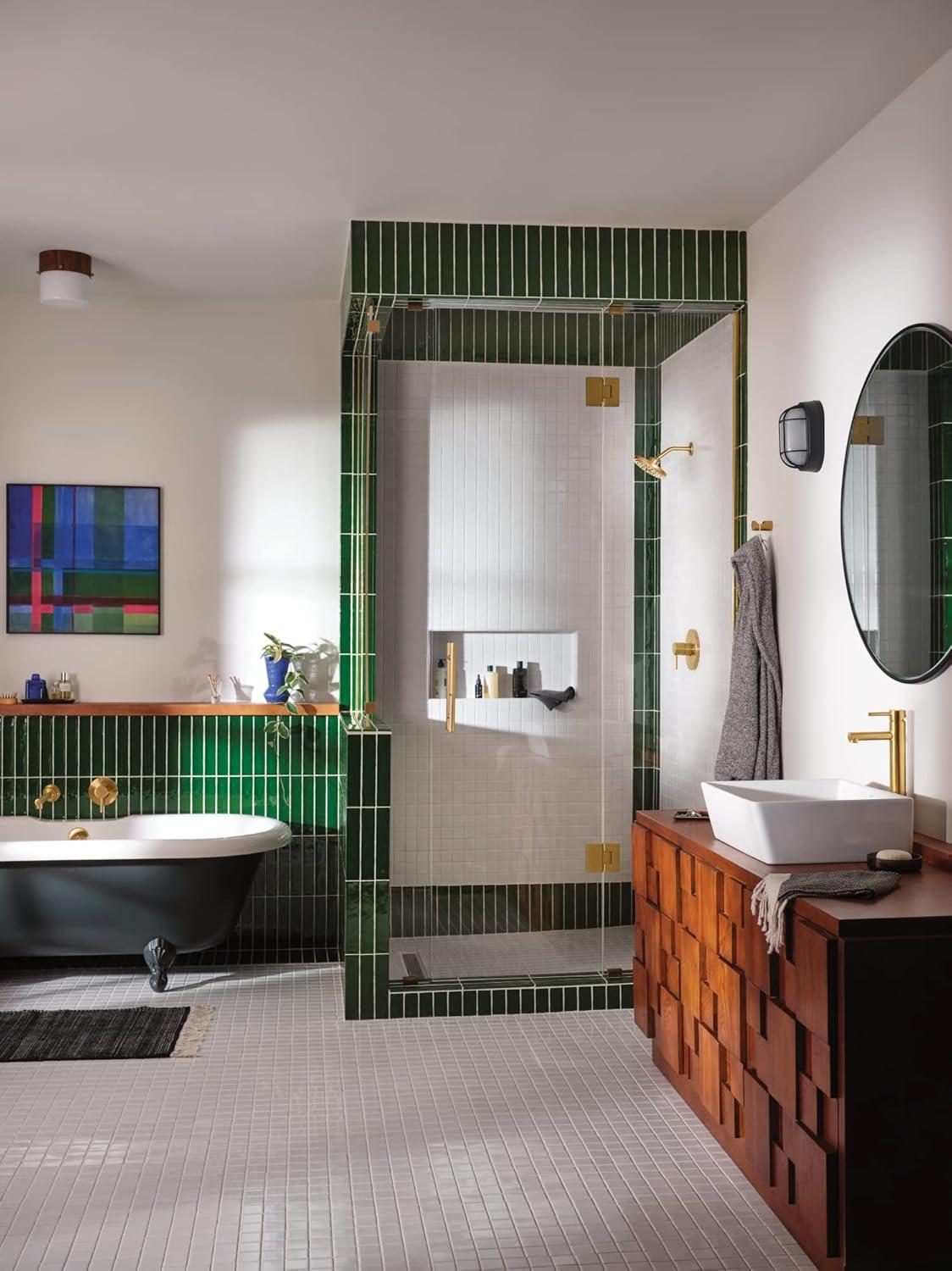 Moen BGCW10RV1618 White Vitreous China Vessel Sink For Bathroom, 18 X 15.75 X 6 Inch Rectangle Sink With Porcelain Ceramic Bowl