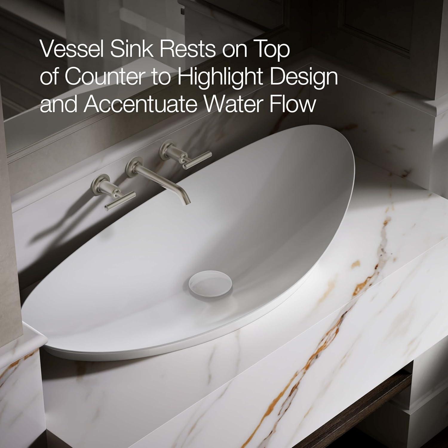 Veil® Trough Fireclay Specialty Vessel Bathroom Sink