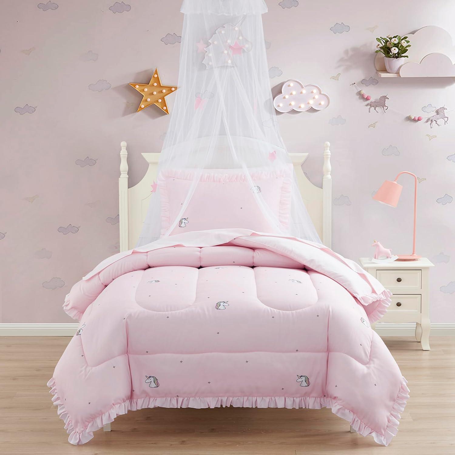 Rainbow Unicorn Kids Printed Bedding Set Includes Sheet Set by Sweet Home Collection®