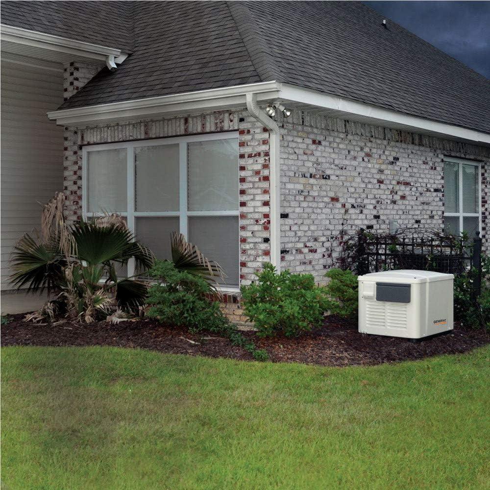 Generac 7.5kW Bisque Steel Standby Generator with Transfer Switch