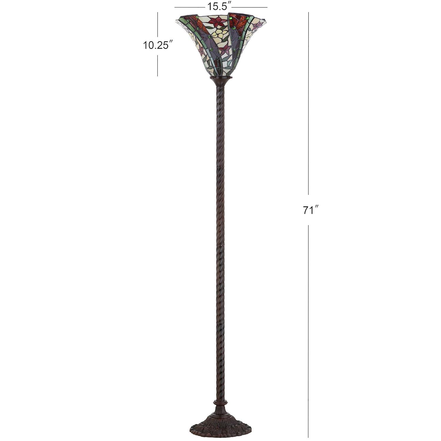 Williams Tiffany-Style 71" Torchiere LED Floor Lamp, Bronze