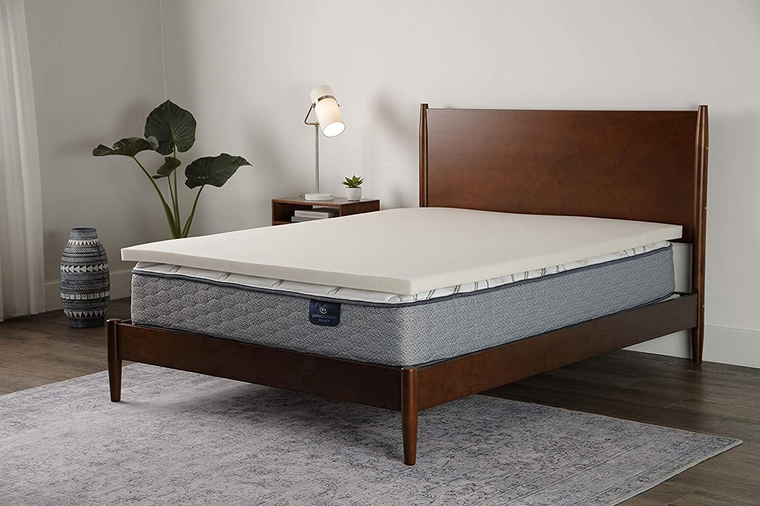 Serta CopperGel Memory Foam Mattress Topper, 2 Inch