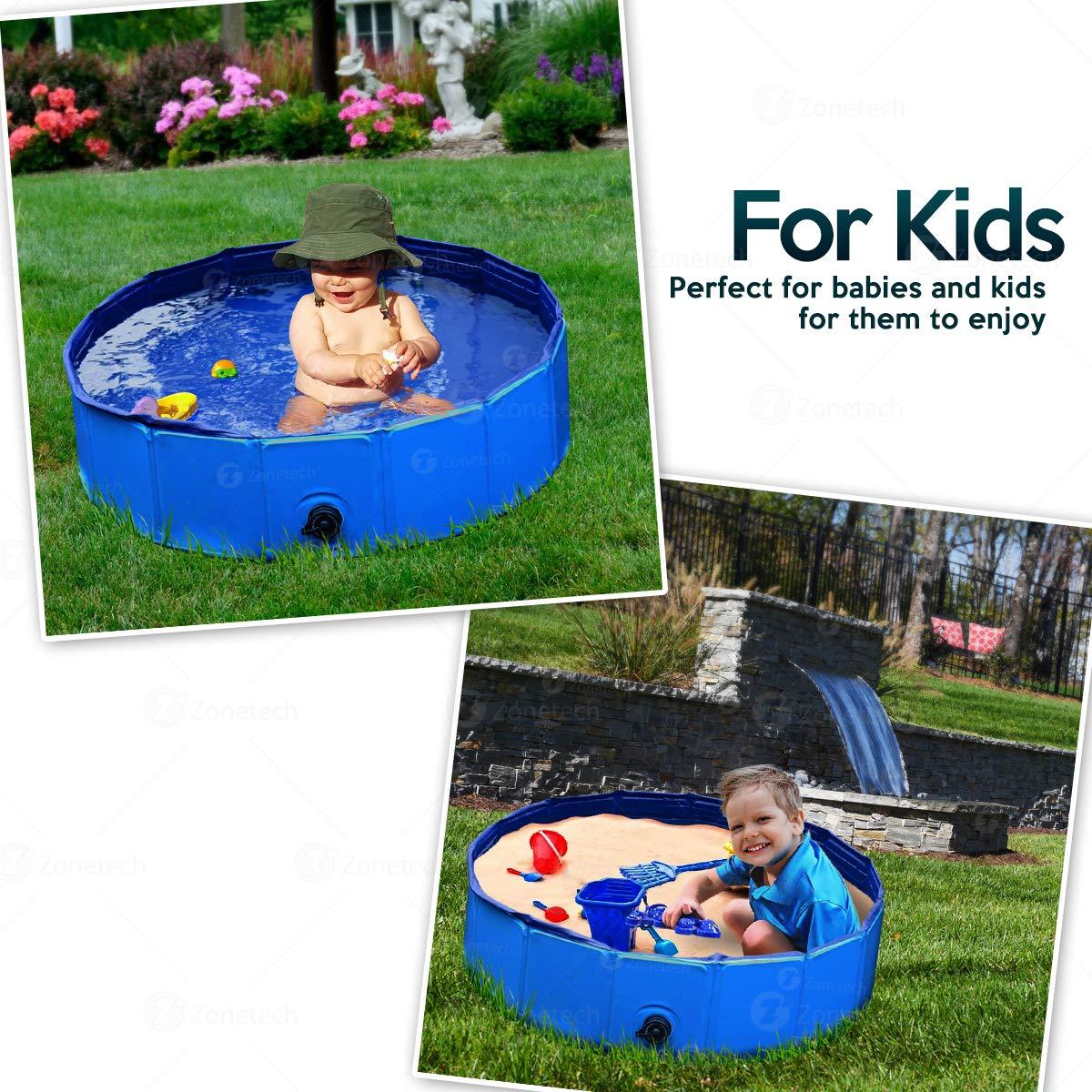 Zone Tech Plastic Round Pet Pool 12'' H x 38'' W x 12'' L