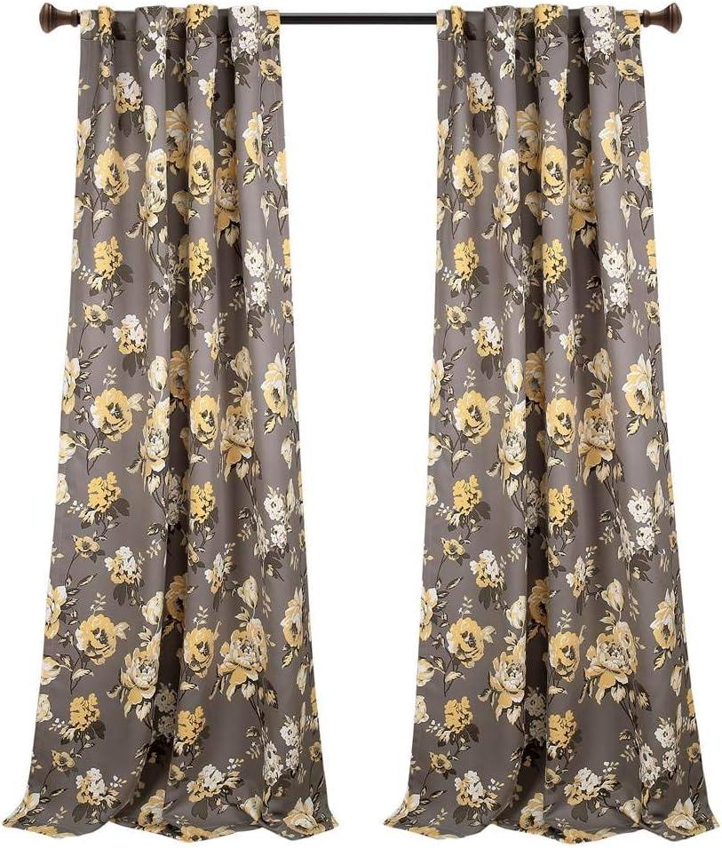 Talia Polyester Room Darkening Curtain Pair (Set of 2)