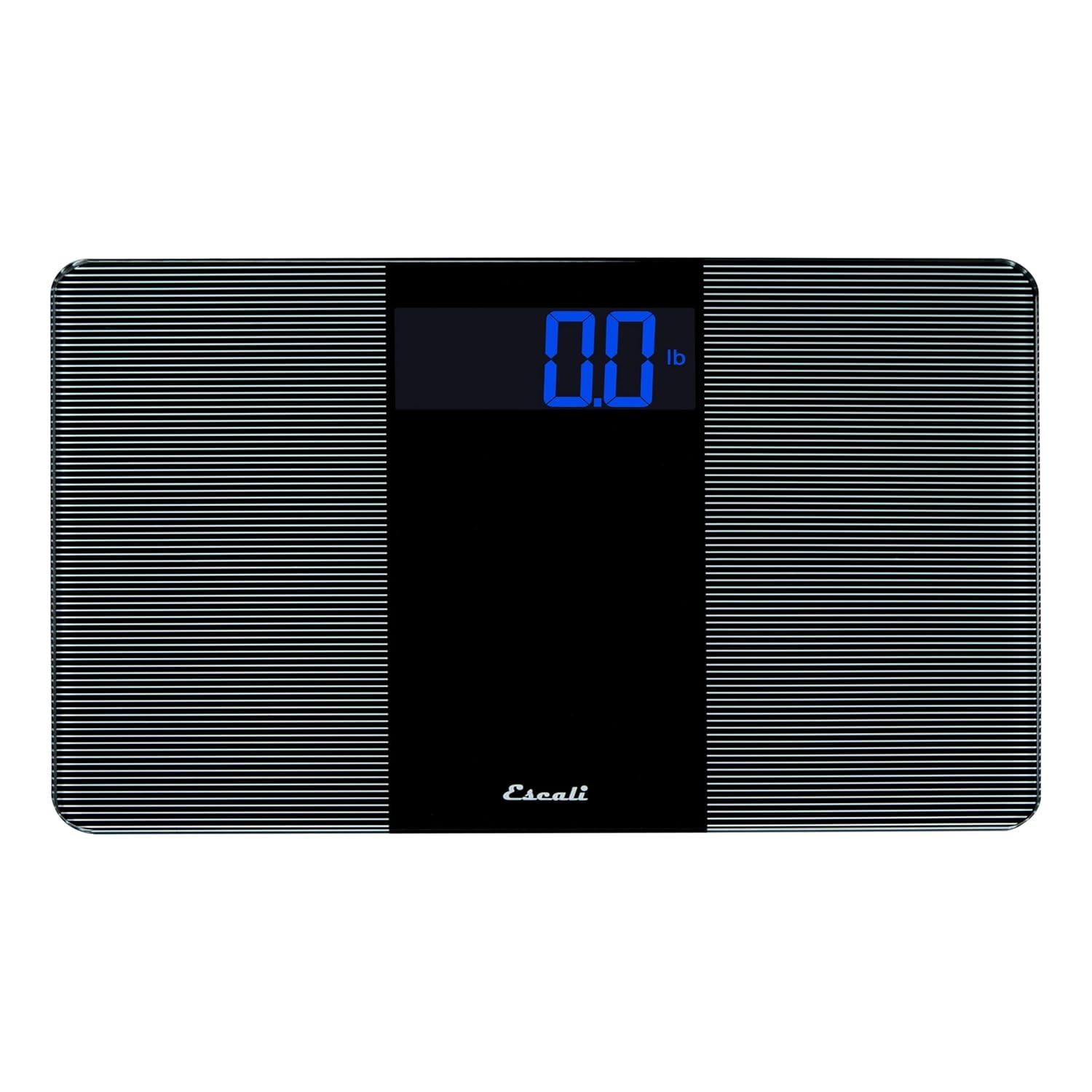 Escali Extra Wide Black Digital Bathroom Scale