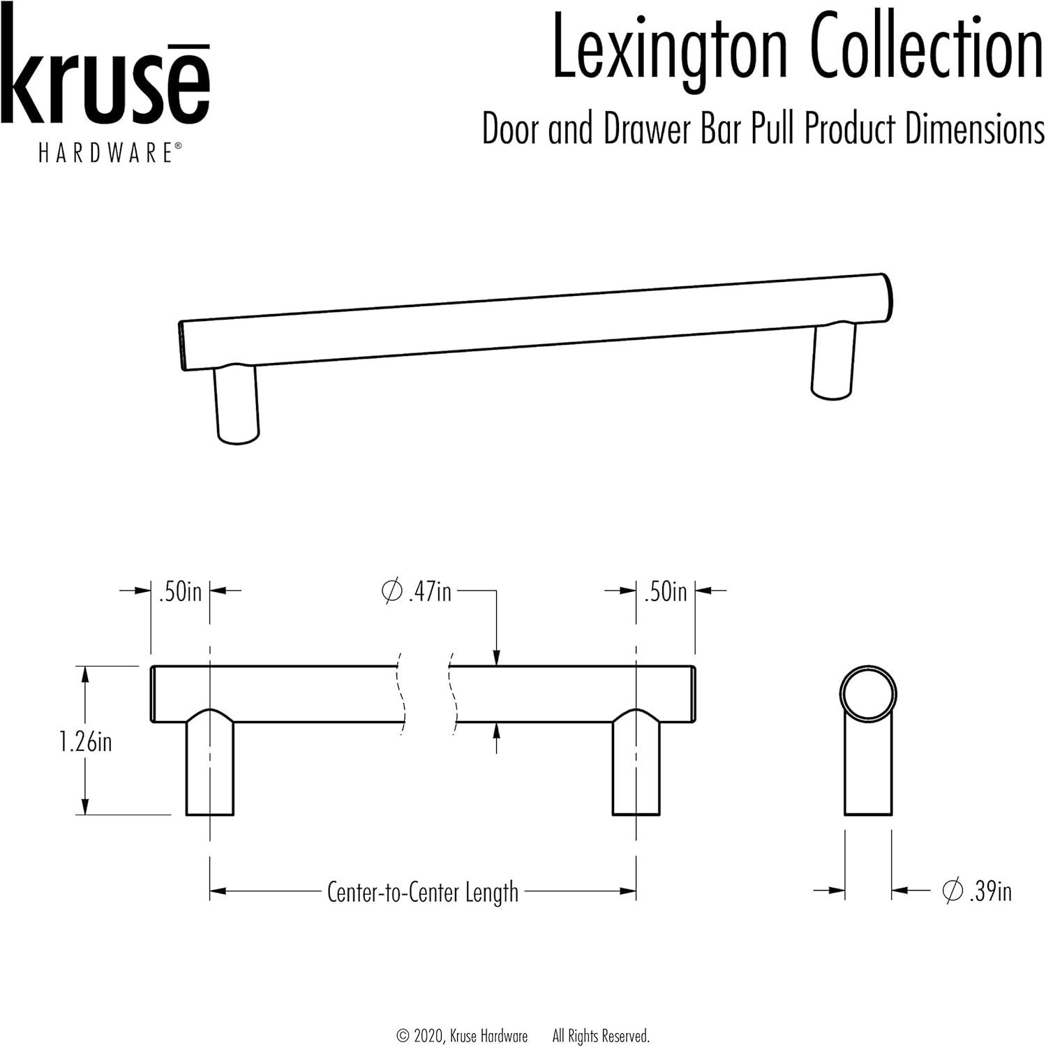 Polished Stainless Steel 6" Bar Drawer Pull with Mounting Hardware