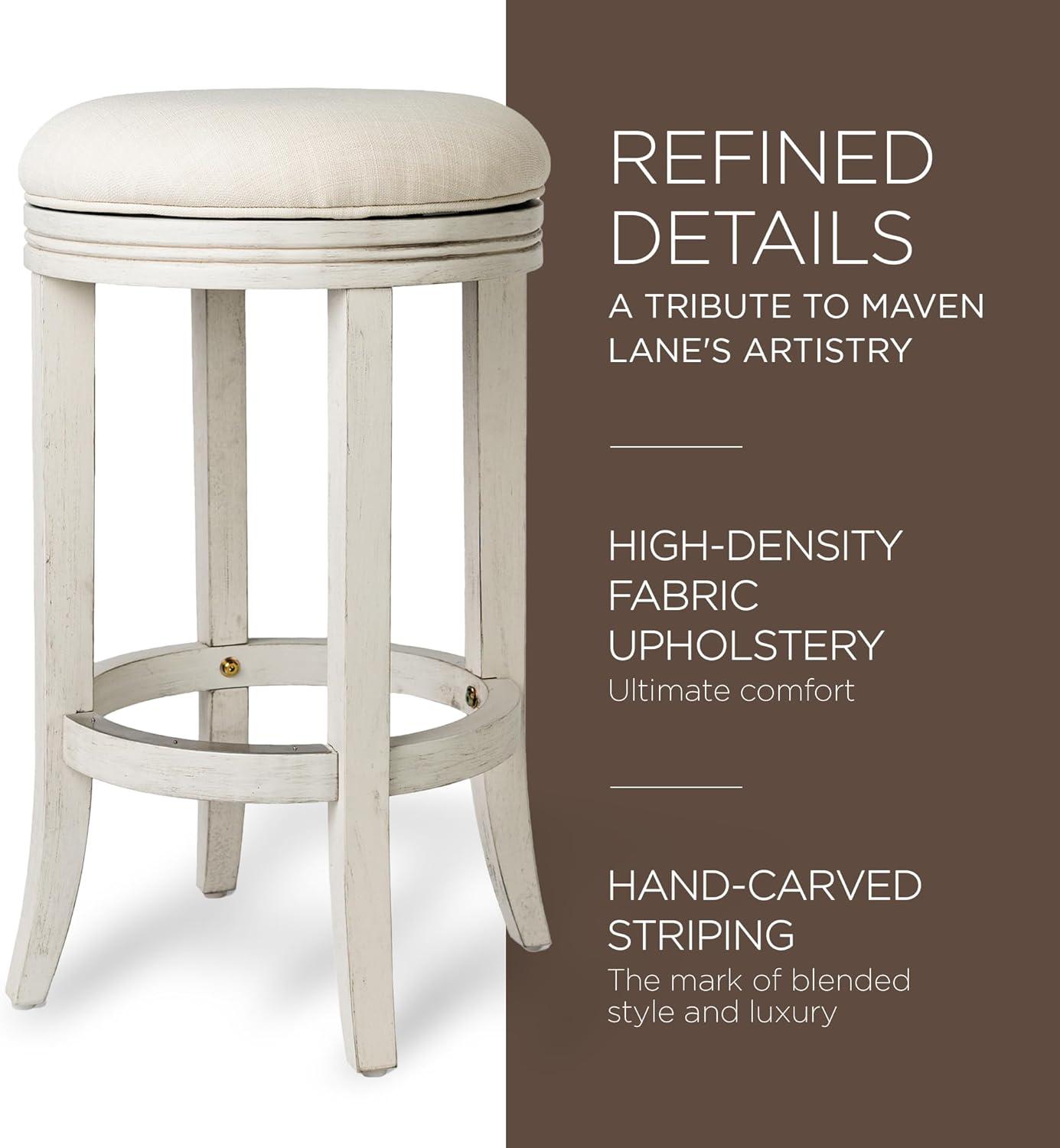 Maven Lane Eva Bar Stool with Fabric Upholstery