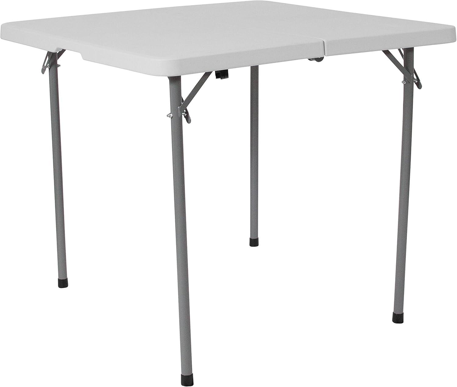 Parker 2.79-Foot Square Bi-Fold Plastic Folding Table w/ Carrying Handle