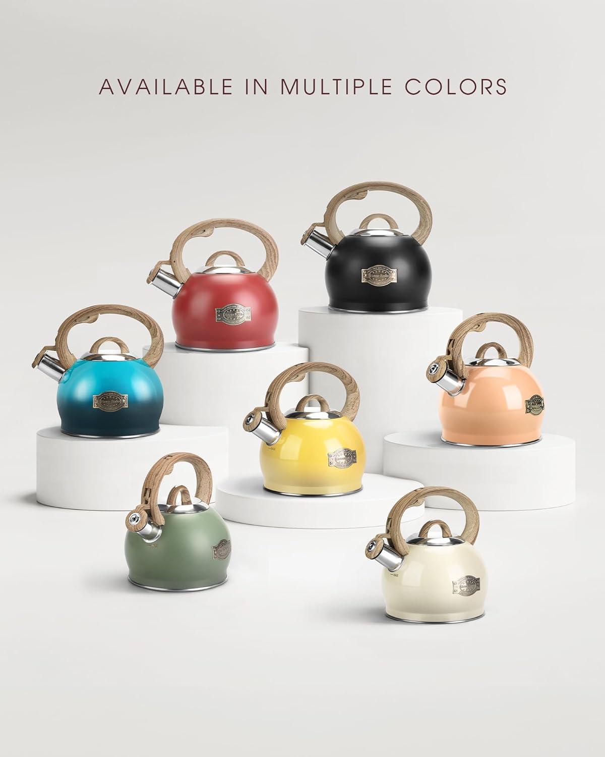 LUXESIT LUXESIT 2.64 Quarts Stainless Steel Whistling Stovetop Tea Kettle