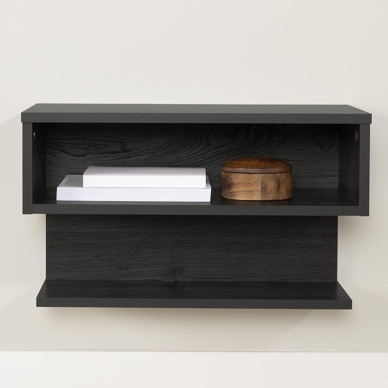 Fusion Floating Nightstand Gray Oak