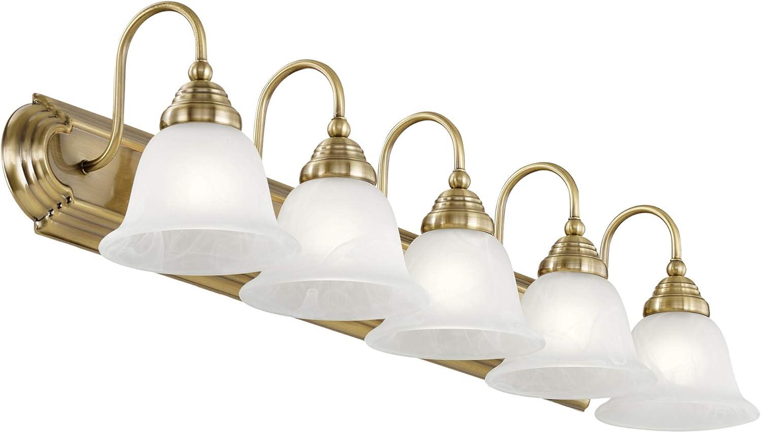 Livex Lighting Belmont 5 - Light Vanity in  Antique Brass