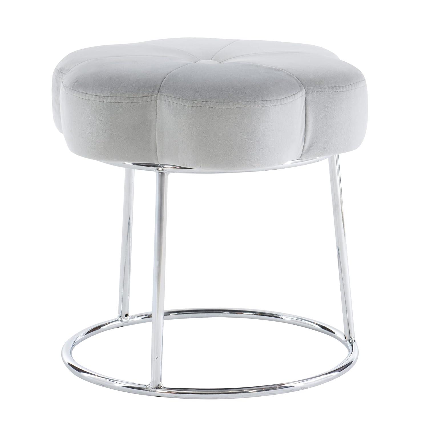 Ciara Flower Cushioned Vanity Stool