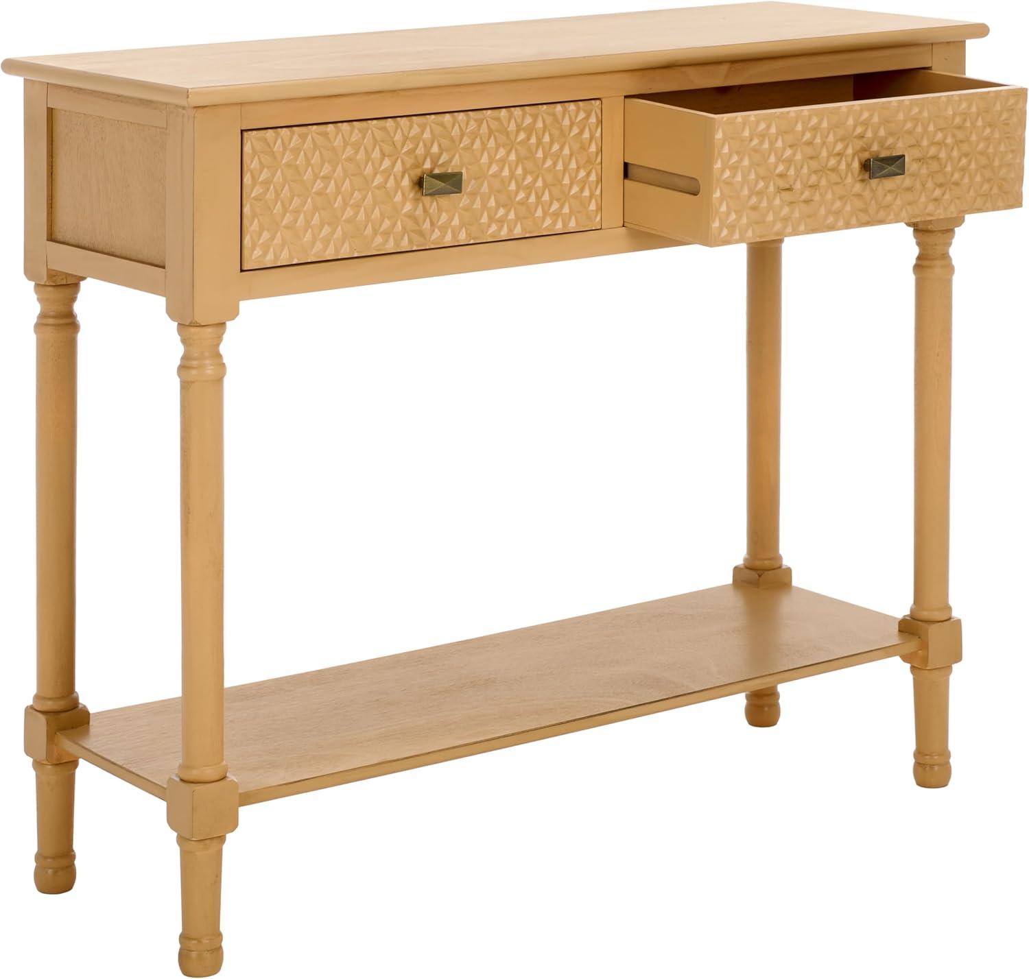 Halton 2 Drawer Console Table - Camel - Safavieh