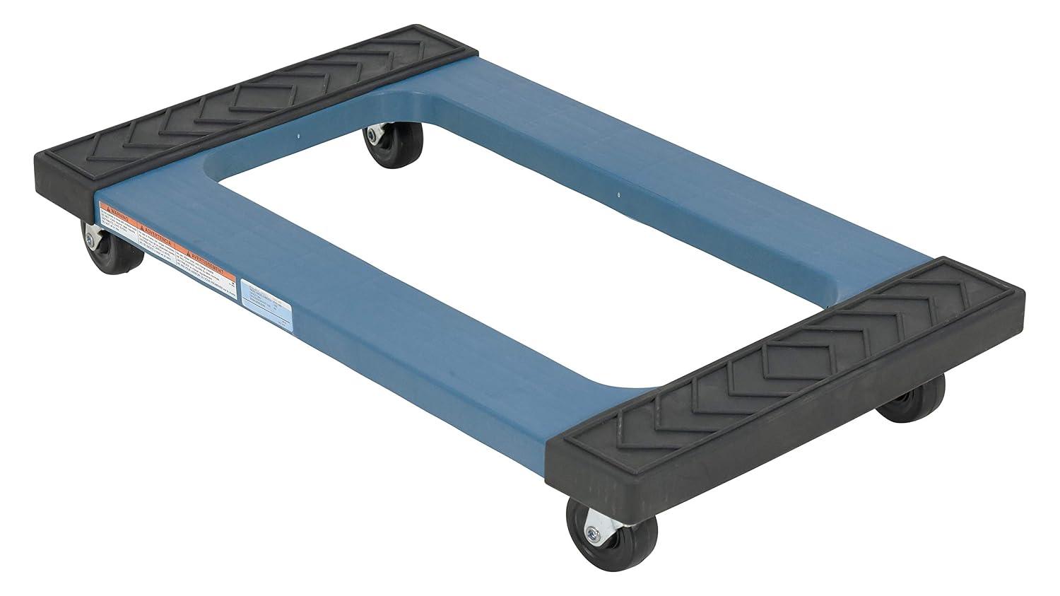 MaxPro 1000 lb Capacity 18x30" Heavy-Duty Plastic Dolly with Rubber Wheels