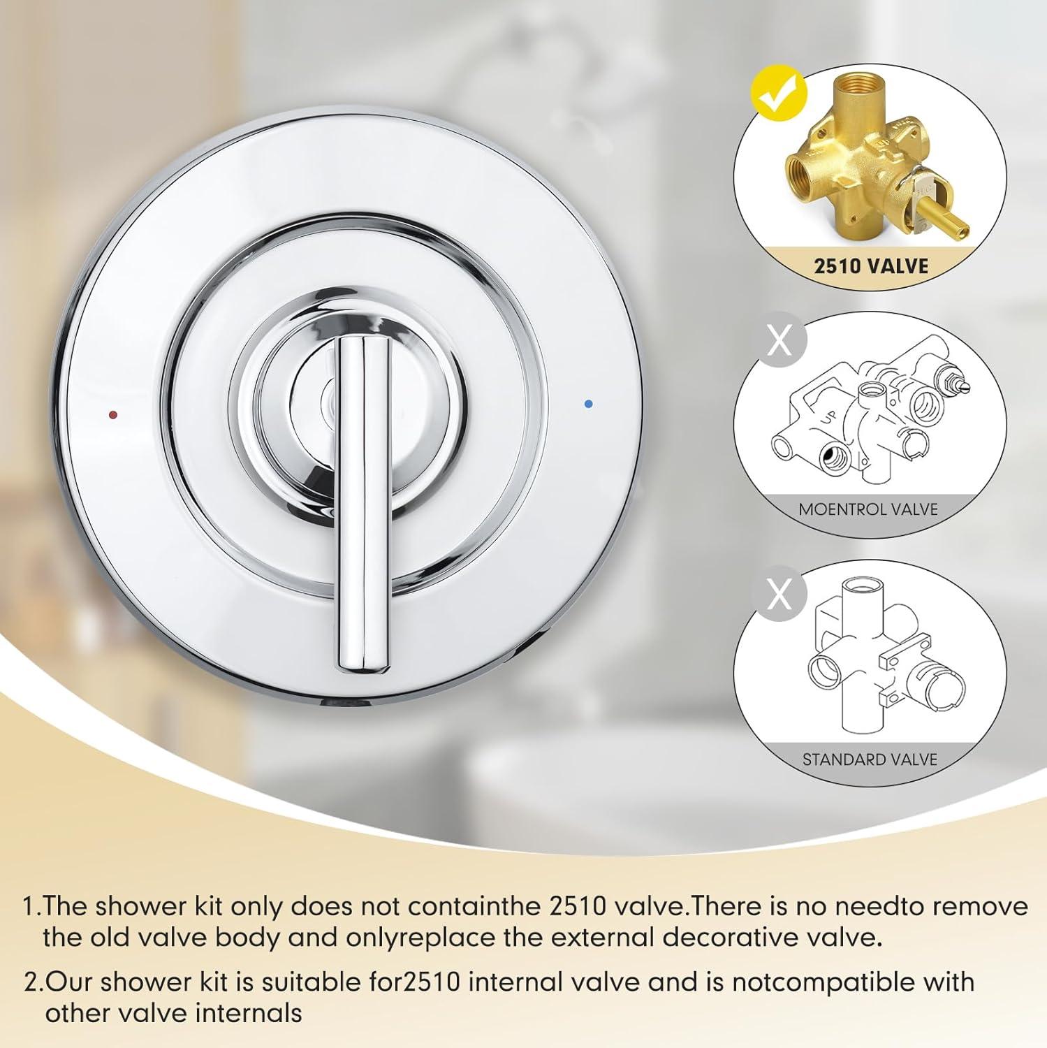 Gibson Pressure Balance Shower Faucet Trim with Lever Handle
