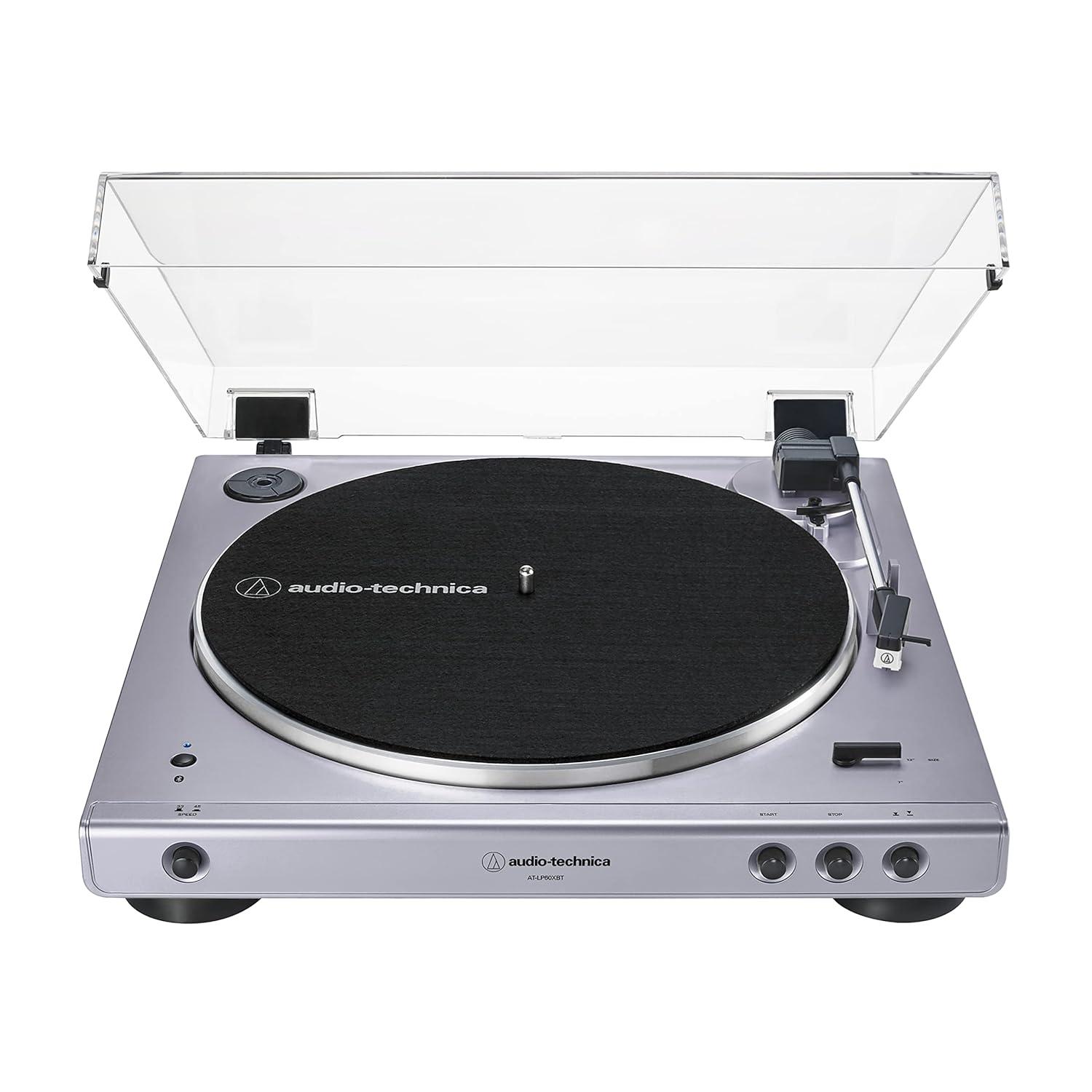 Audio-Technica AT-LP60XBT Fully Automatic Bluetooth Belt-Drive Stereo Turntable, Lilac (Limited Edition)