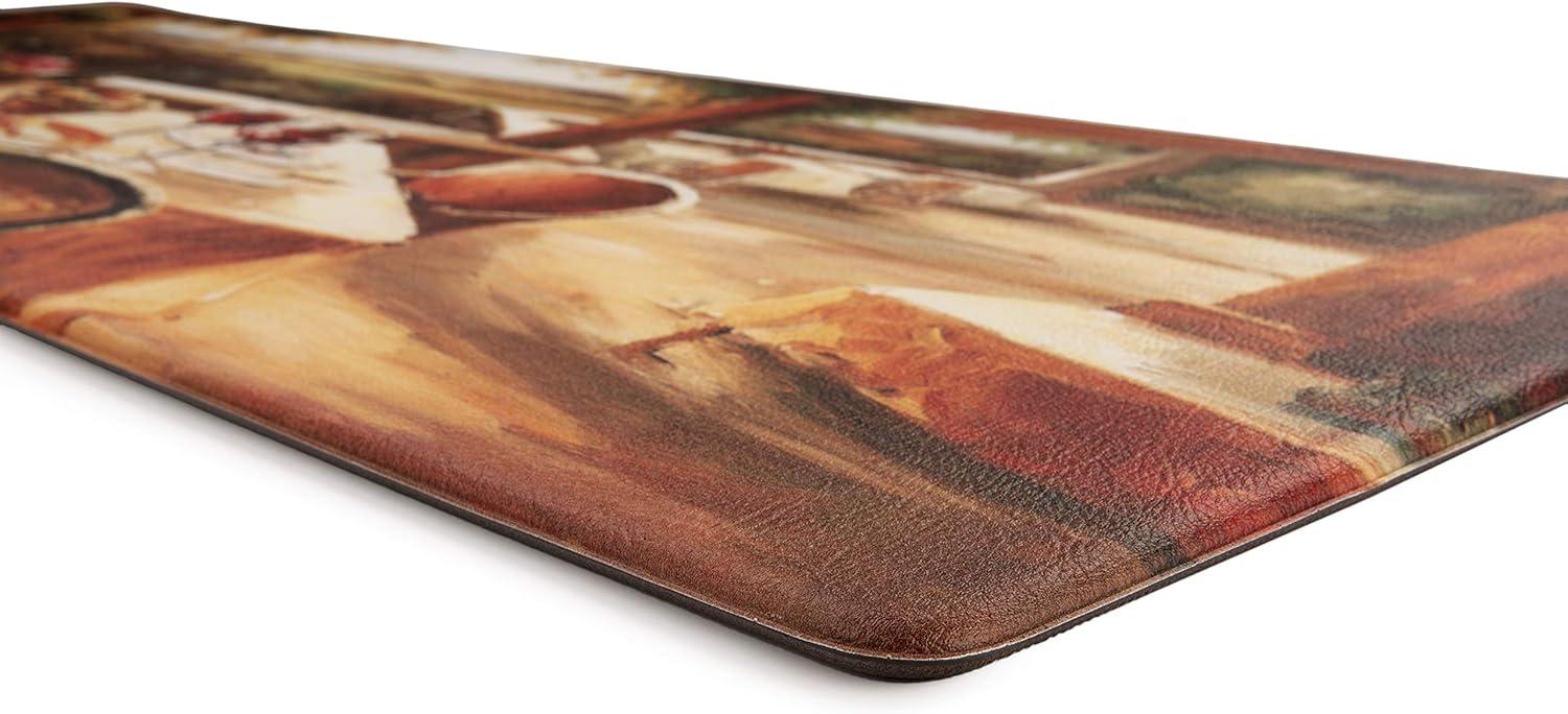 World Rug Gallery Village Restaurant Scenery Anti-fatigue Kitchen Mat