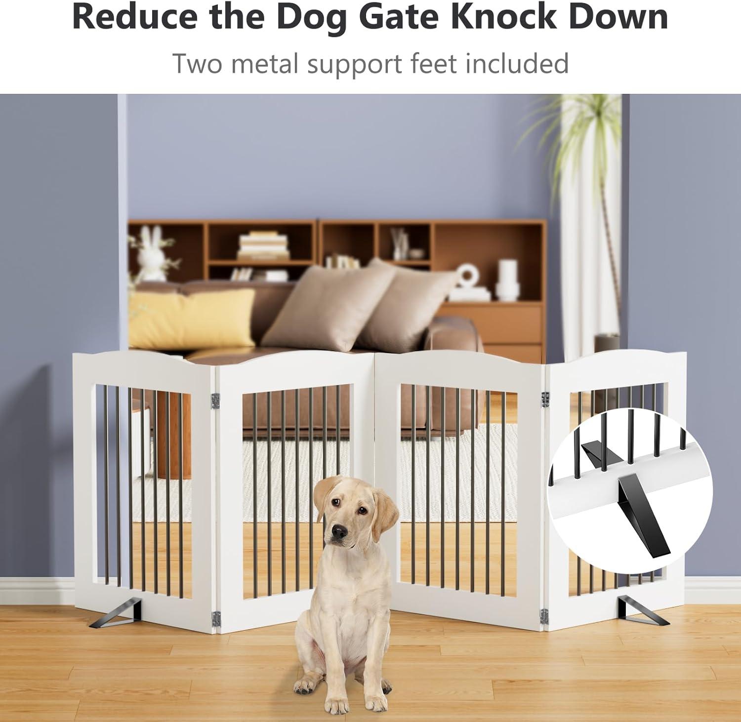 Archie & Oscar™ Freestanding Dog Gates, Foldable Dog Fence Indoor For Stairs, Doorways