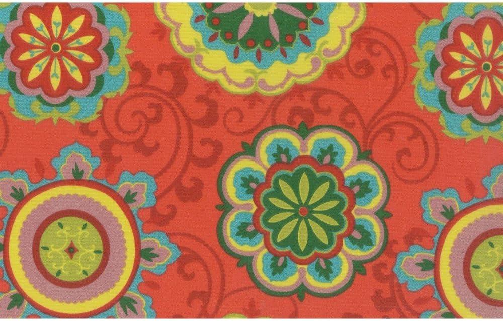 Blazing Needles 18-inch by 38-inch Spun Polyester Patterned Outdoor Squared Chair Cushion