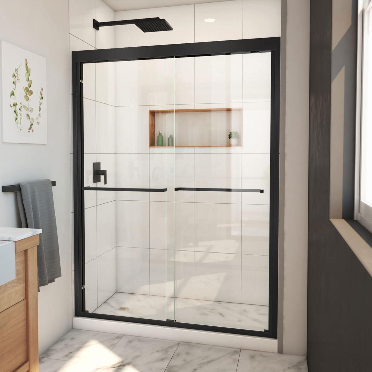 DreamLine Duet Plus 50" - 54" W x 72" H Double Sliding Semi-Frameless Shower Door SHDR-1854720-09