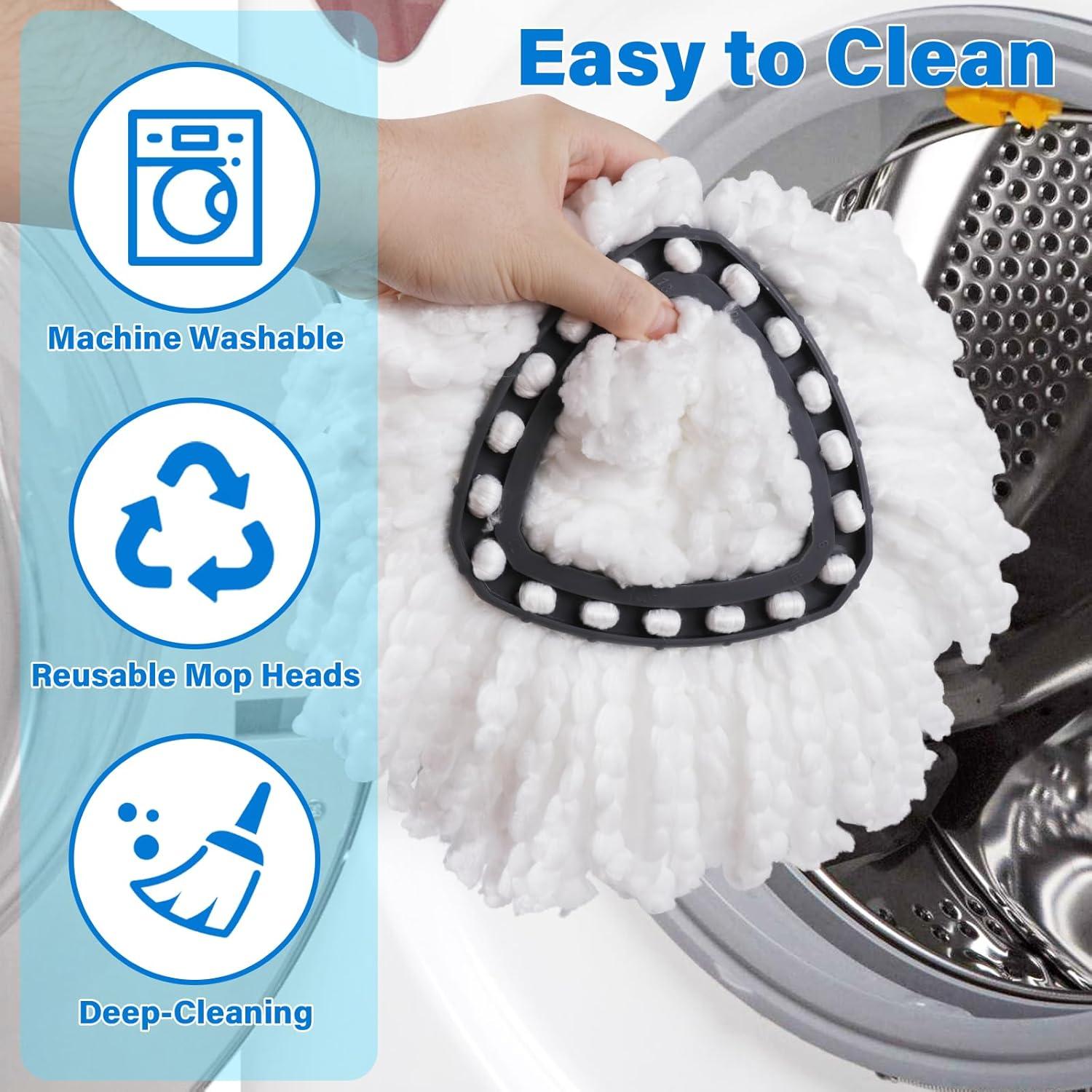 3 Pack Spin Mop Refill - Replacement Head Compatible with O cedar, Microfiber Spin Mop Refills,clean the floor. Easy Floor Cleaning Mop Head Replacement - Bonison